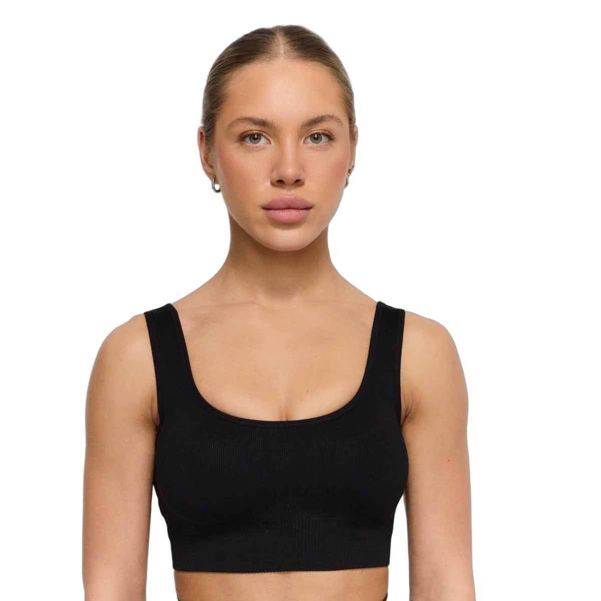 GymBeam Sport-BH Damen nahtlos mit breiten Trägern Black 1 St
