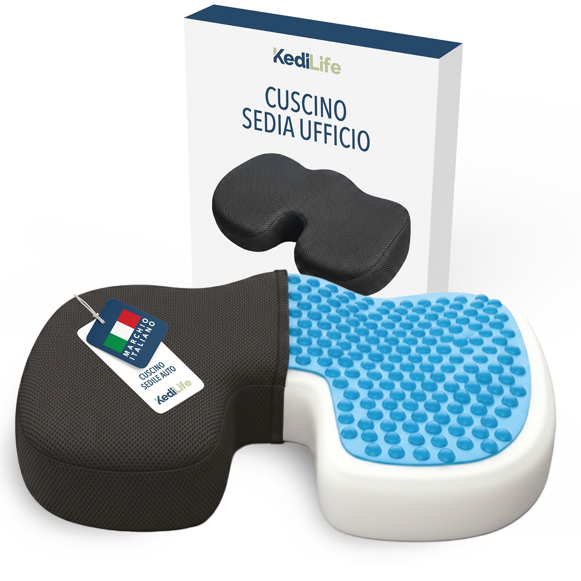 KediLife Cuscino Ergonomico Sedia Ufficio e Sedile Auto