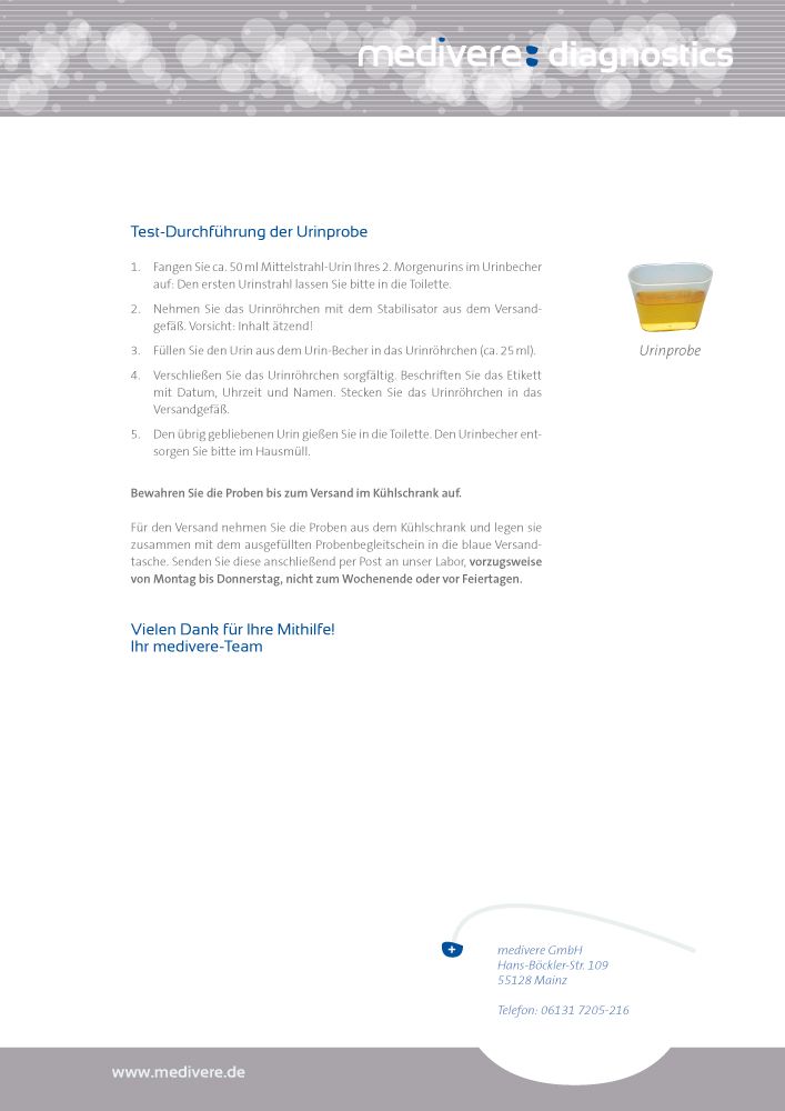 medivere diagnostics Stress & Erschöpfung Plus Test
