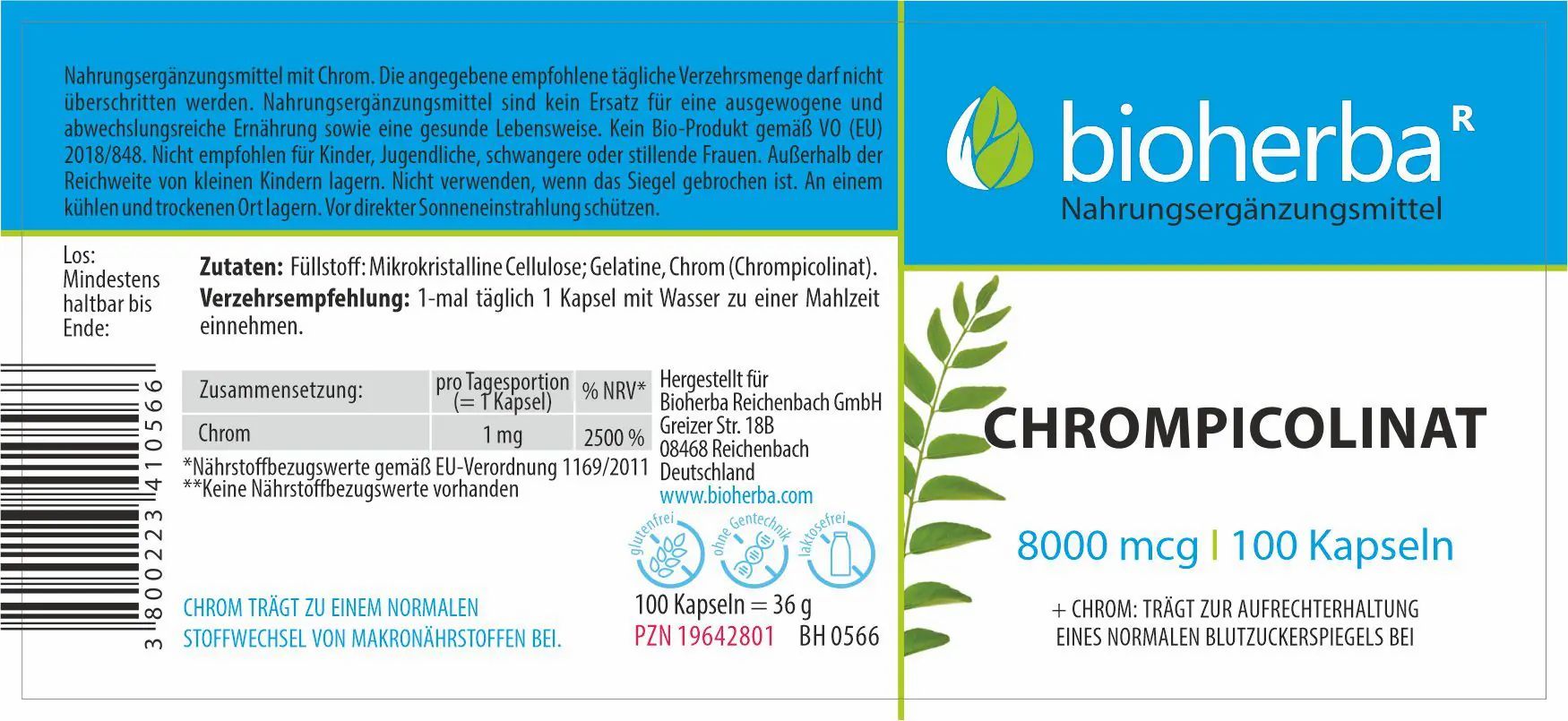Bioherba Chrompicolinat Kapseln