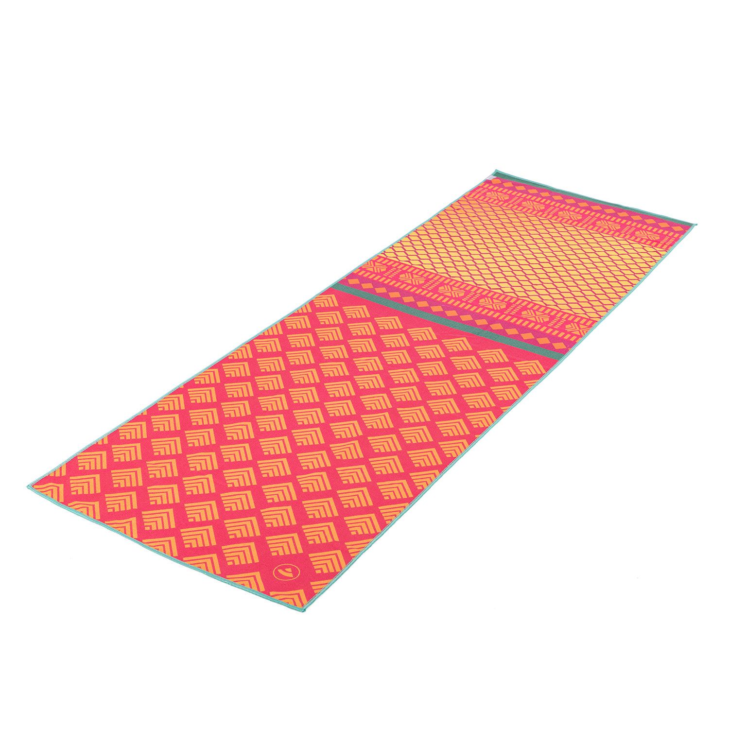 bodhi GRIP² Yoga Towel Art Collection, Safari Sari, rot-gelb