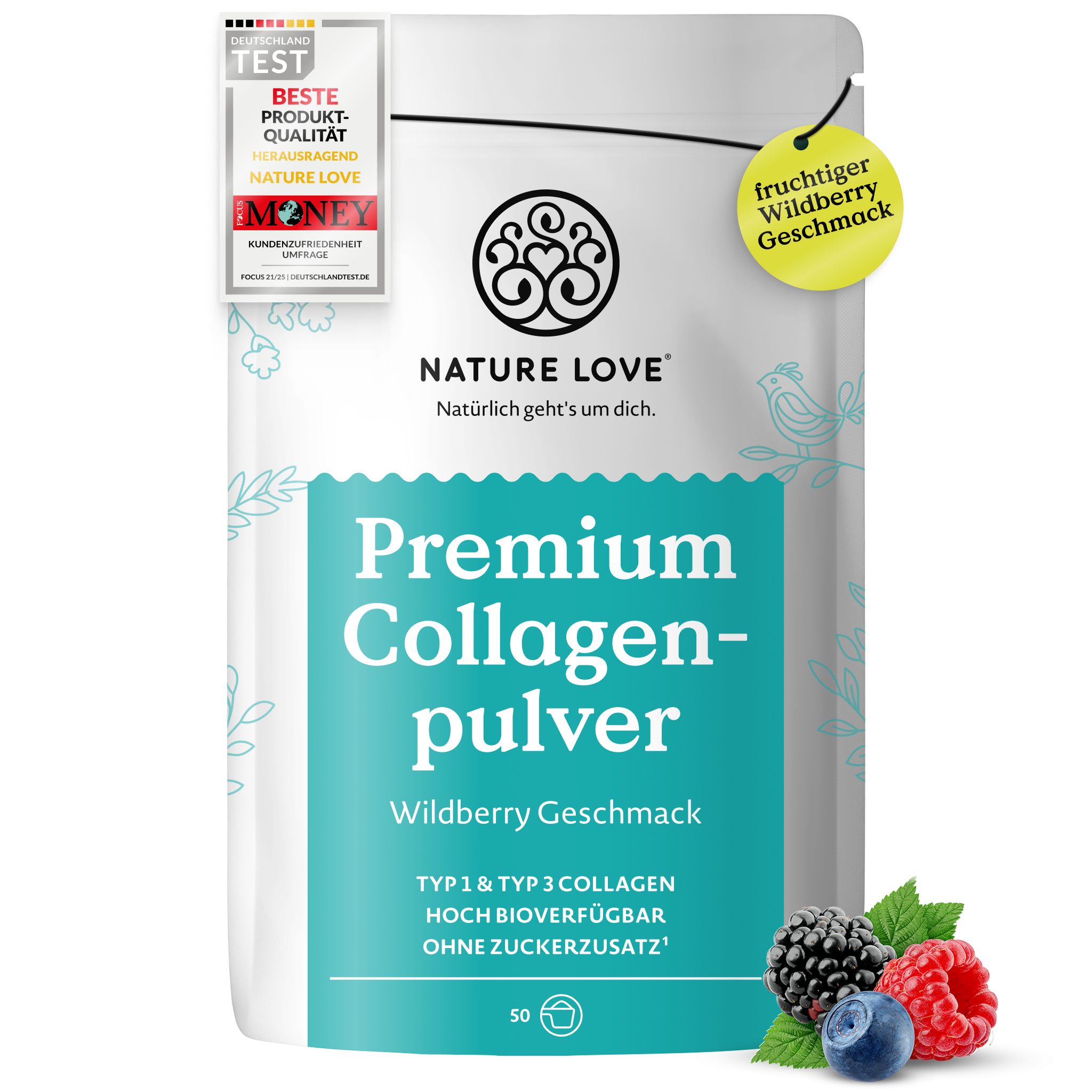 NATURE LOVE® Collagene Premium in polvere Wildberry
