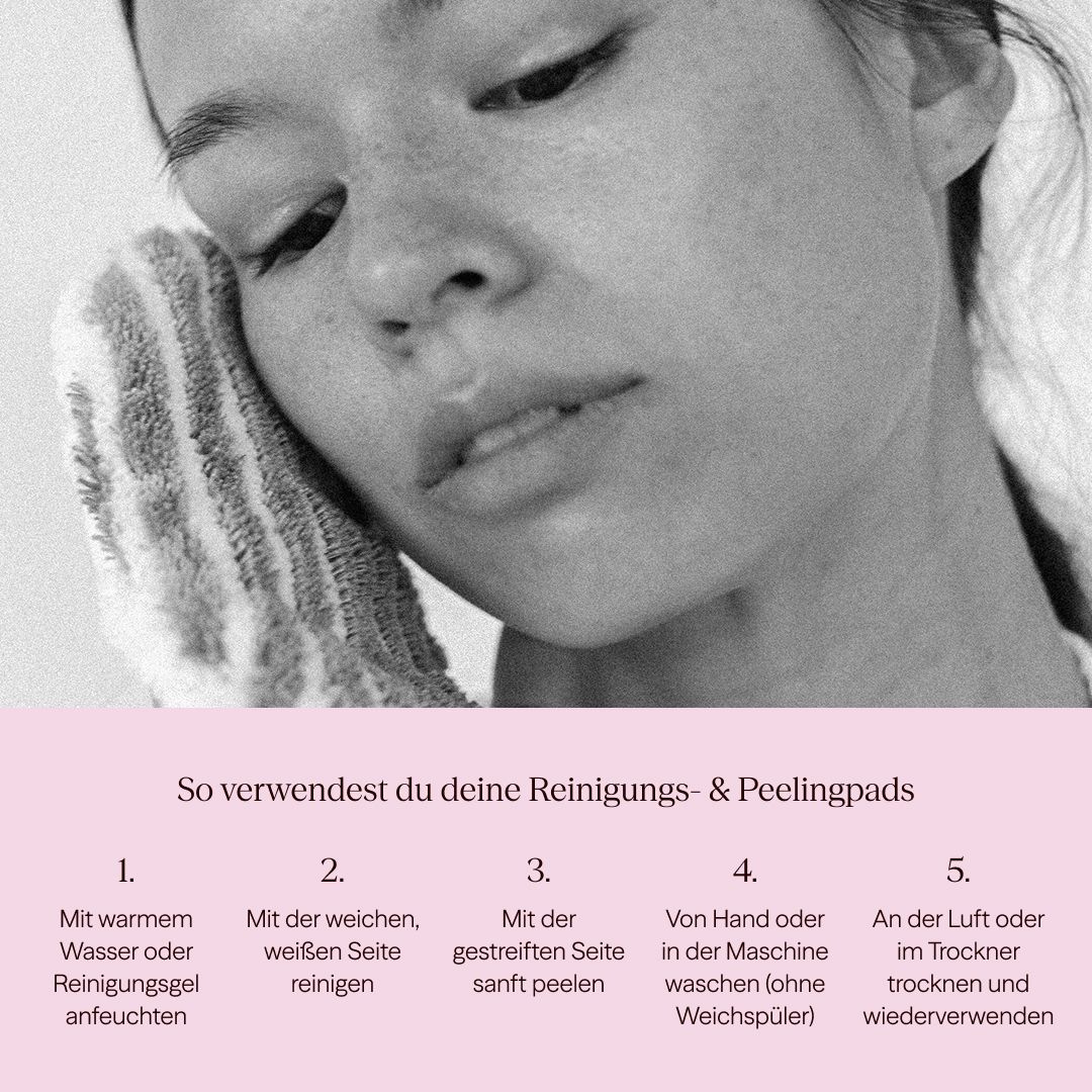 Wiederverwendbare Reinigungs- & Peelingpads für das Gesicht