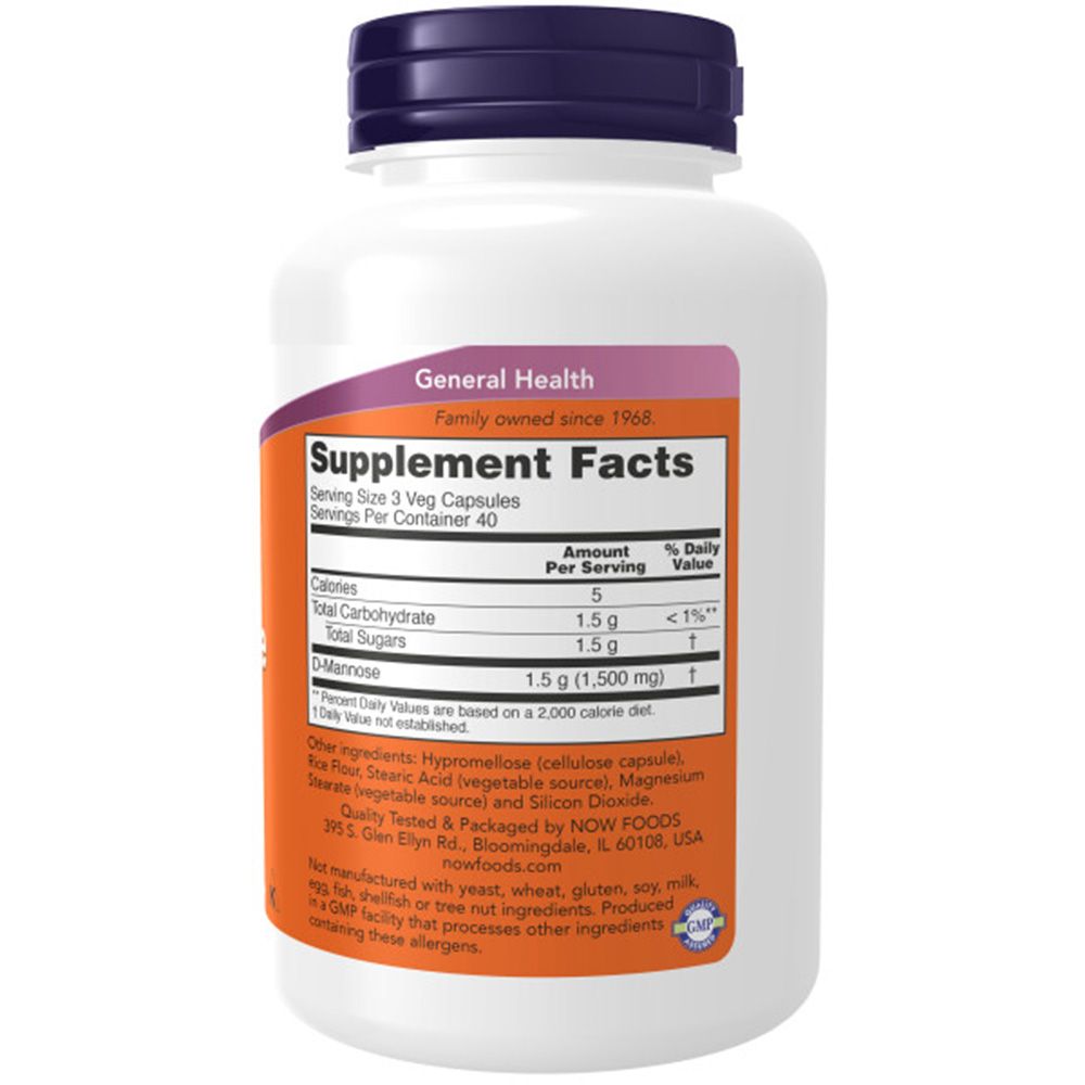 Now Foods, D-Mannose, 500mg 1 kg