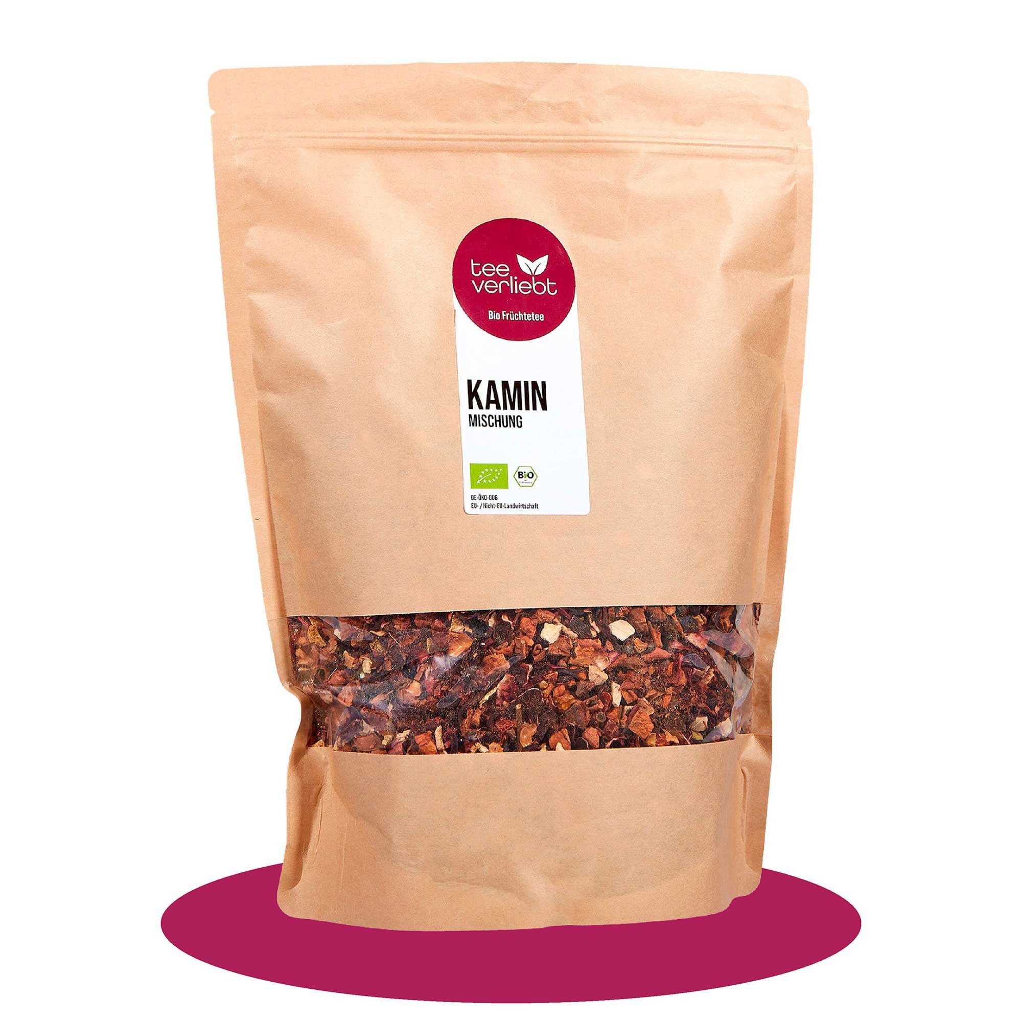 teeverliebt - Kaminmischung Bio loser Früchtetee Großpackung I Für gemütliche Abende
