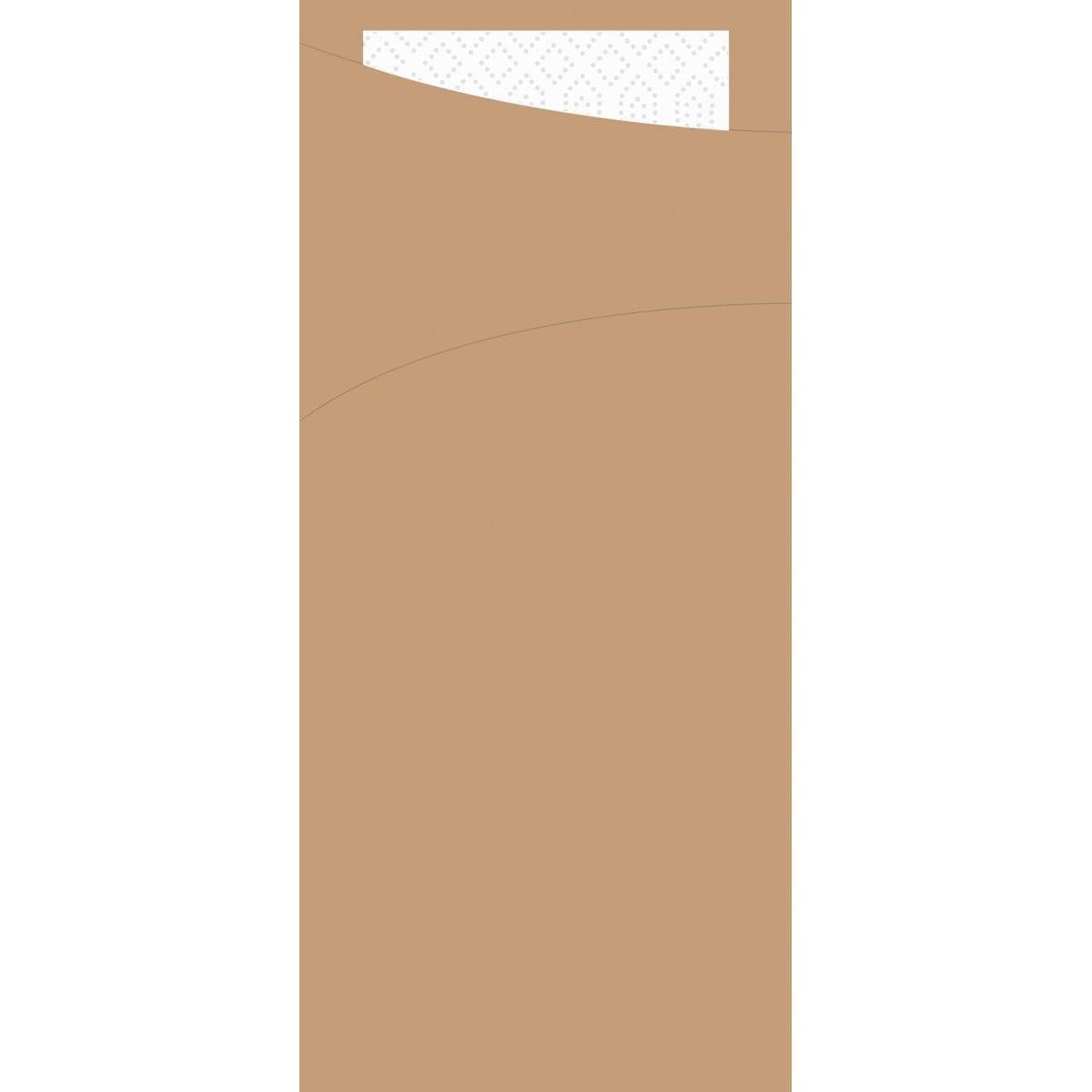 Sacchetto eco brown Servietten weiß 100 St Tücher
