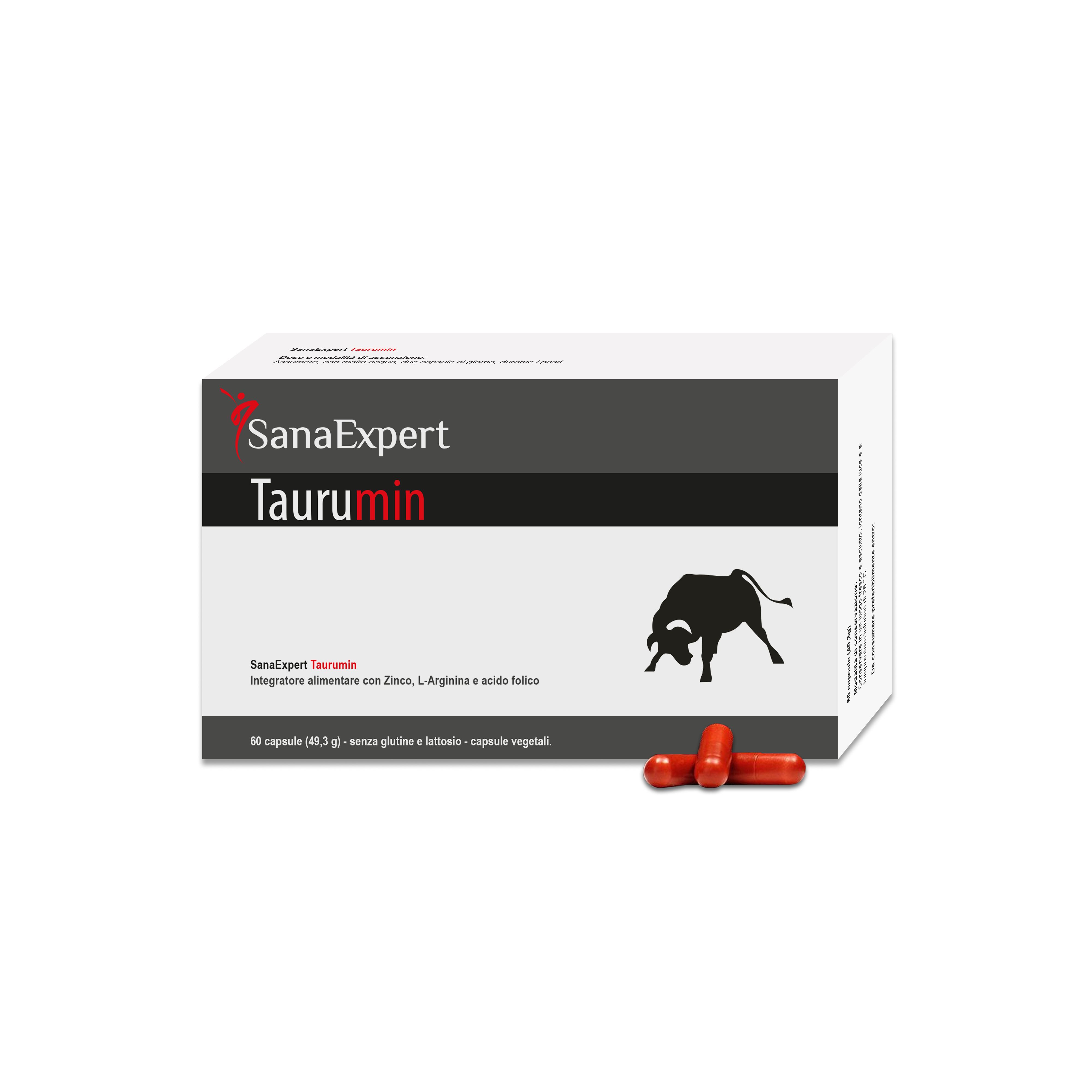 SanaExpert Taurumin – L-arginina ad alto dosaggio con zinco, acido folico, selenio e vitamina C