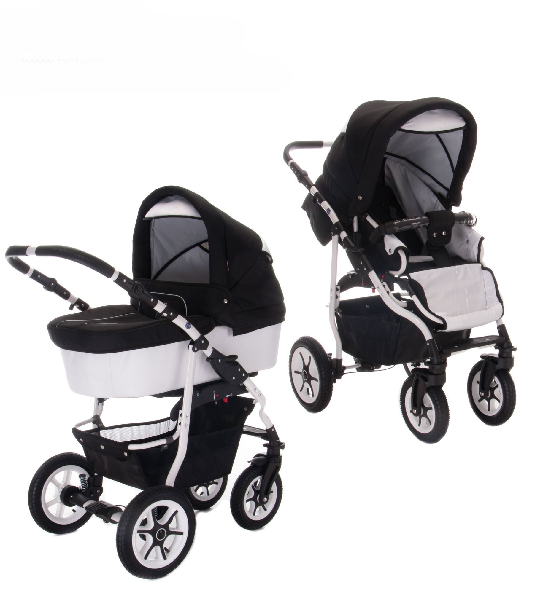 Bebebi Bellami 2 in 1 Kombikinderwagen Luftreifen, Bellamix