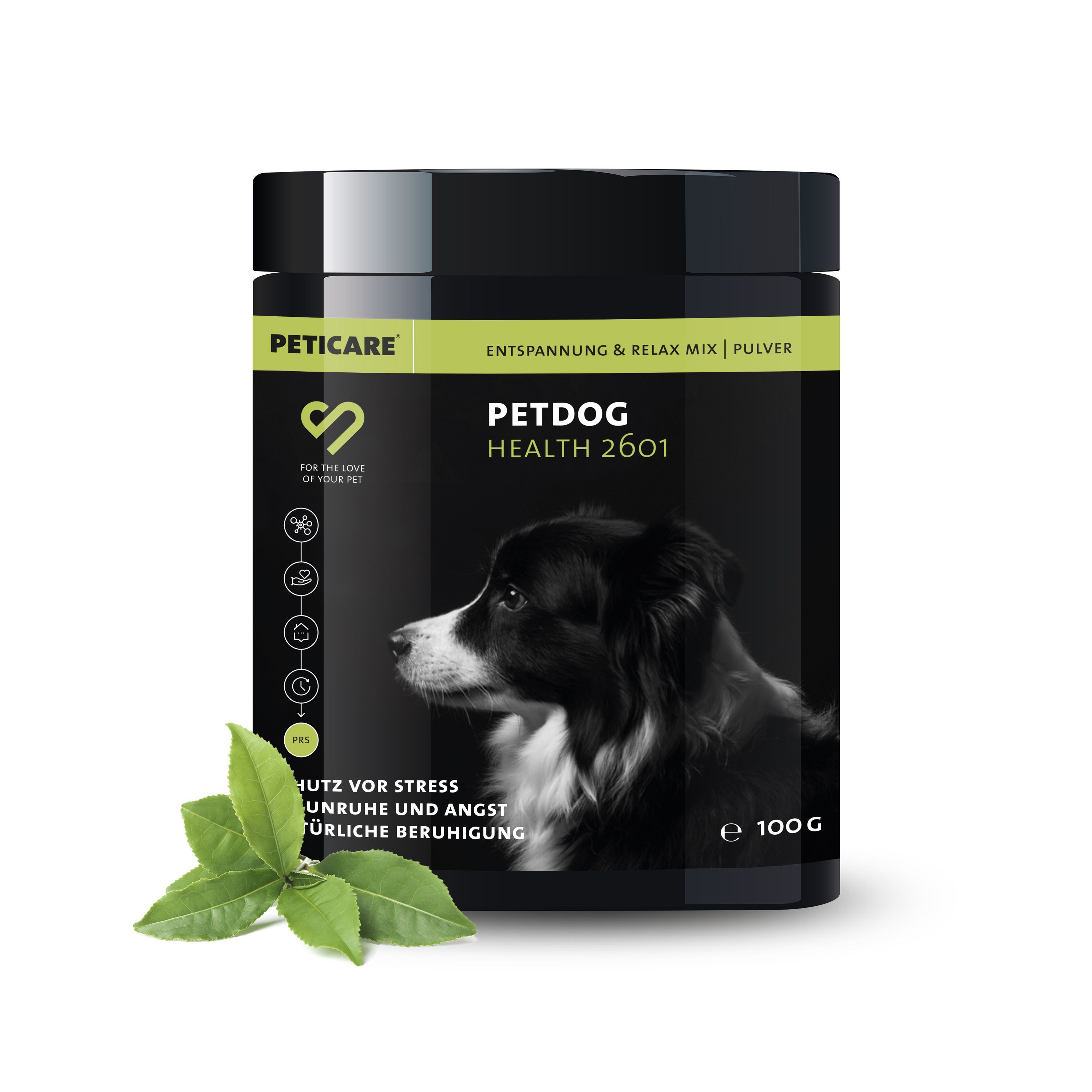 Peticare Relax-Mix Pulver für Hunde, beruhigendes Ergänzungsfutter-Mittel