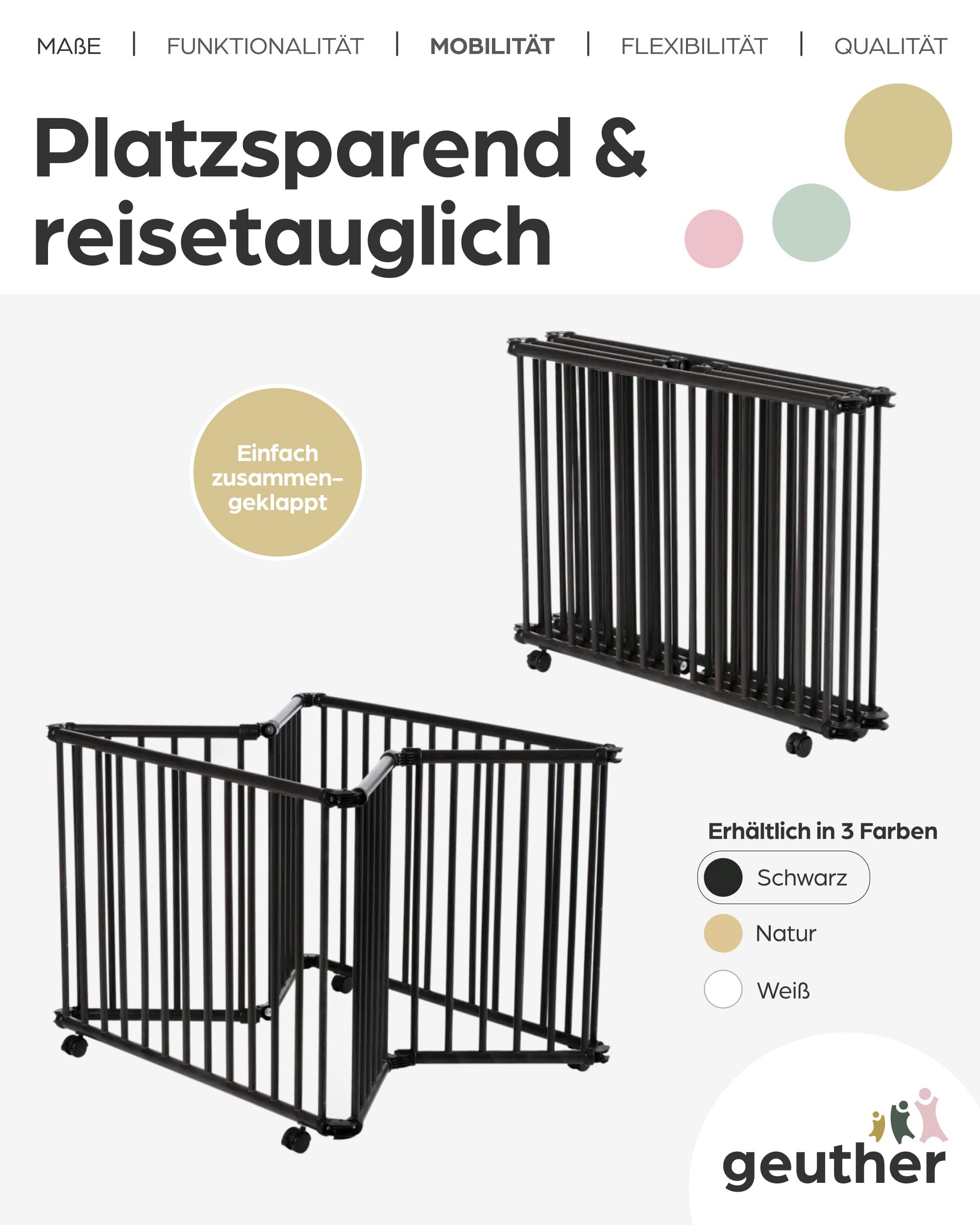 GEUTHER Laufgitter Lucilee in Schwarz 90x97 cm
