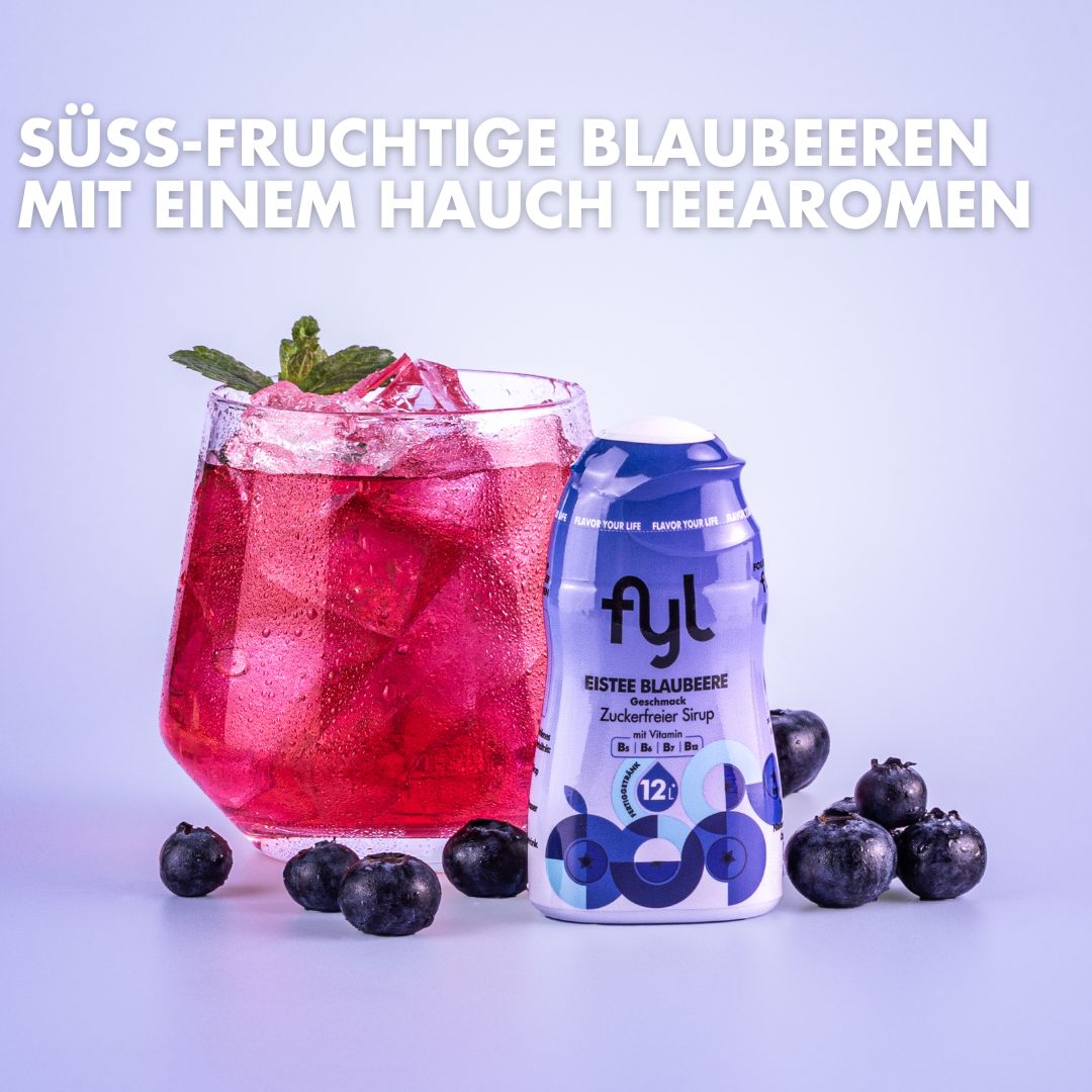 fyl Zuckerfreier Sirup Eistee Blaubeere Geschmack