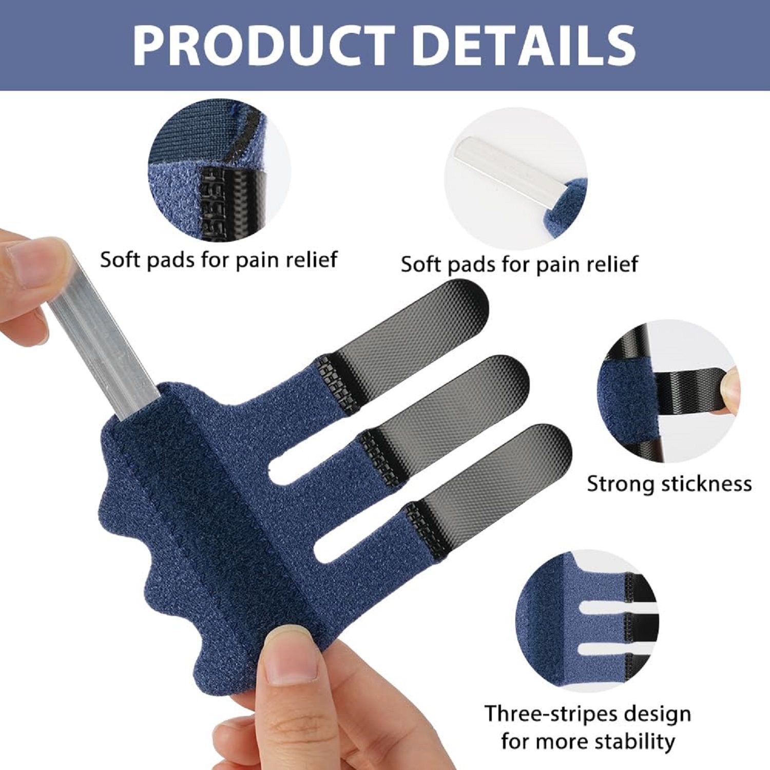 COOL-i Verstellbare Fingerschiene mit Aluminiumstreifen, Universalgröße,2 Stk.