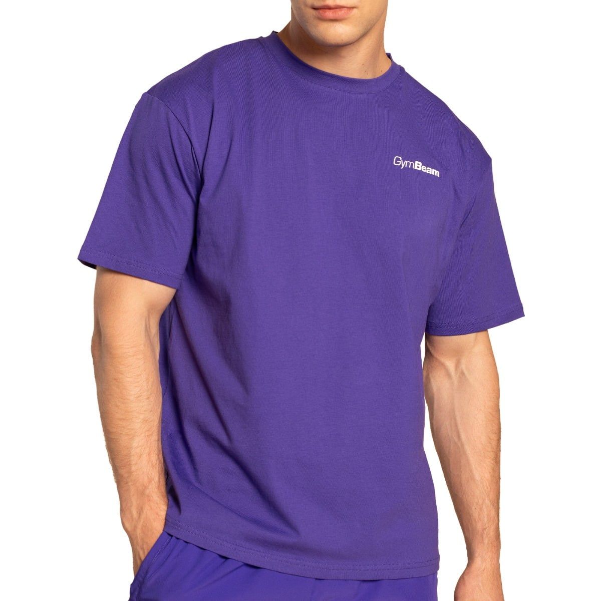 GymBeam T-Shirt Herren Oversized Kurzarm Limitless Royal