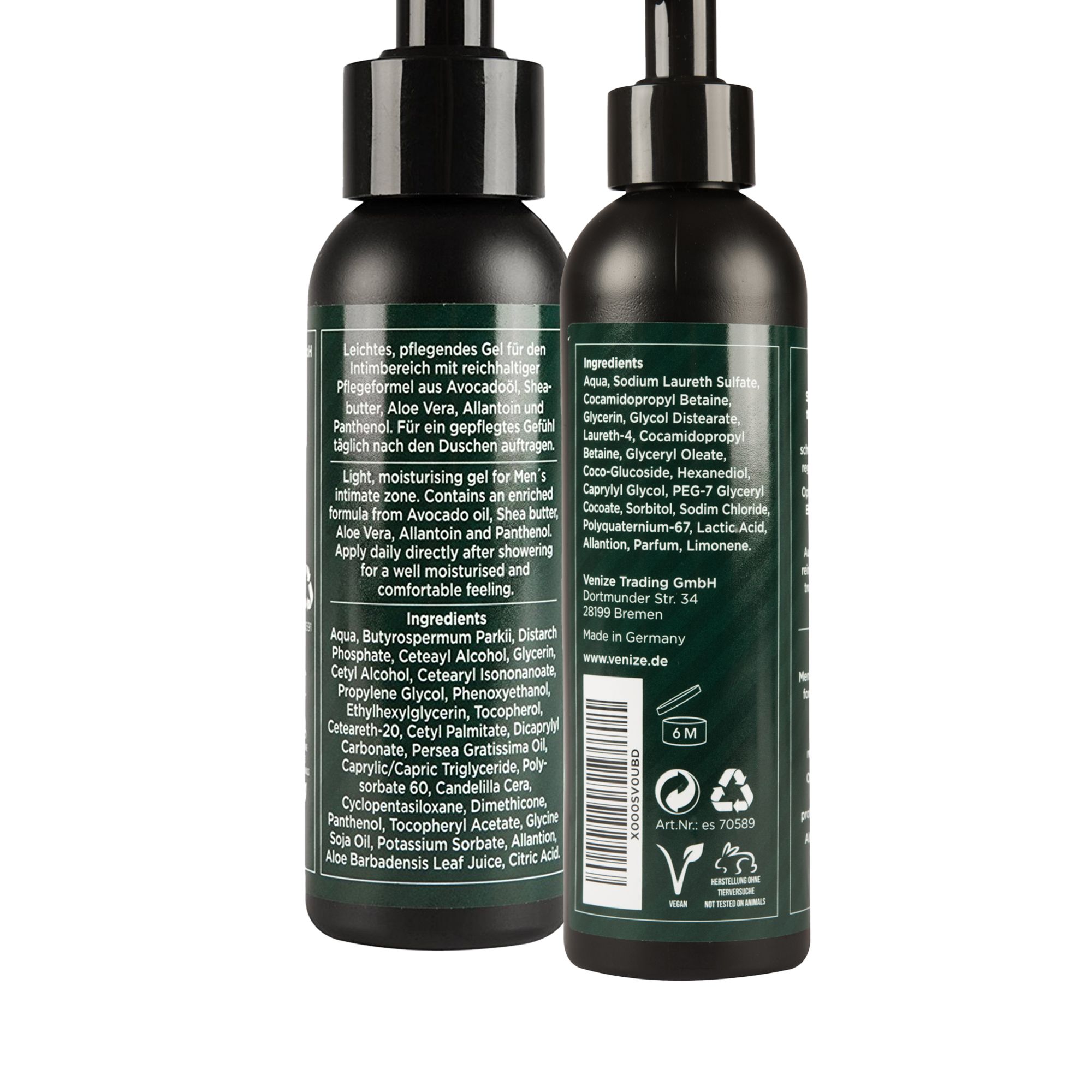 "Manneskraft" Set mit Intimwaschlotion (250ml) & Intimpflege-Gel (100ml)