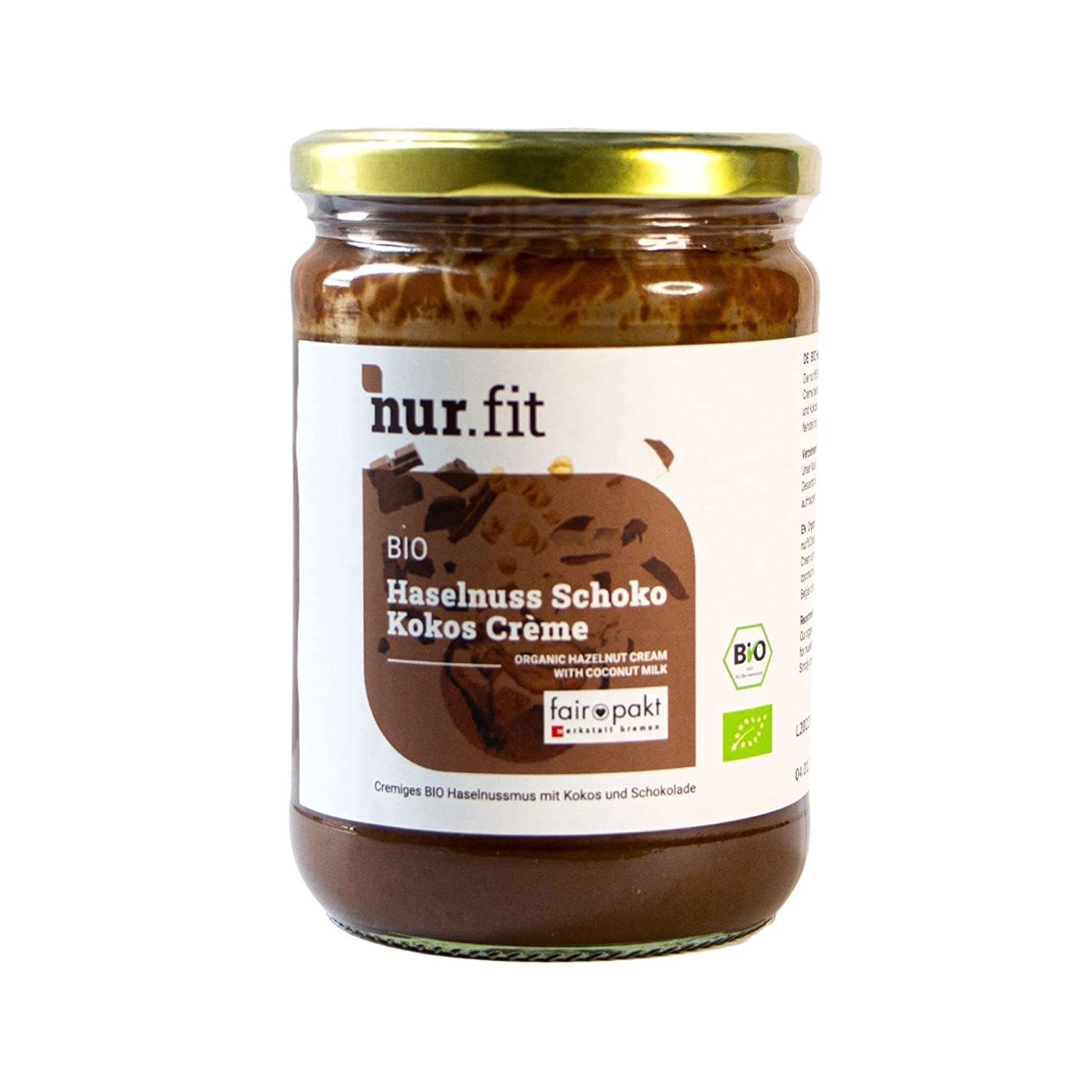 nur.fit BIO Haselnuss Schoko Kokos Créme