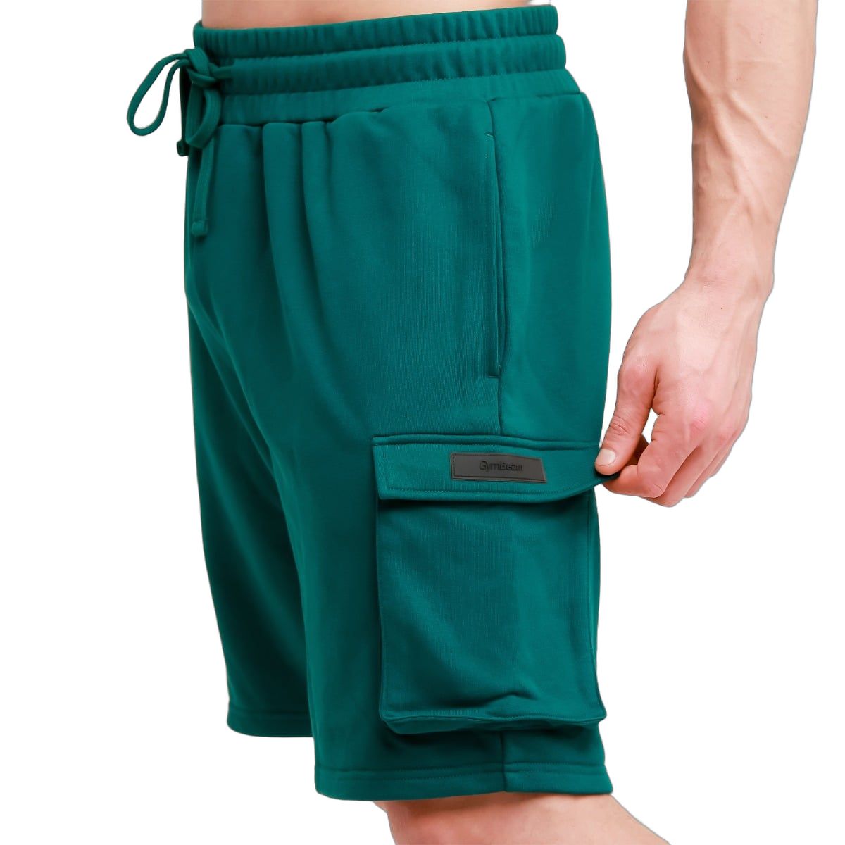 GymBeam Shorts Herren Regular Fit im Cargo-Stil mit Taschen, Modell Utility Grün