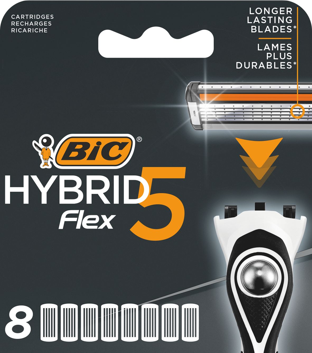 BIC Rasierklingen für Herren Rasierer Hybrid 5 Flex