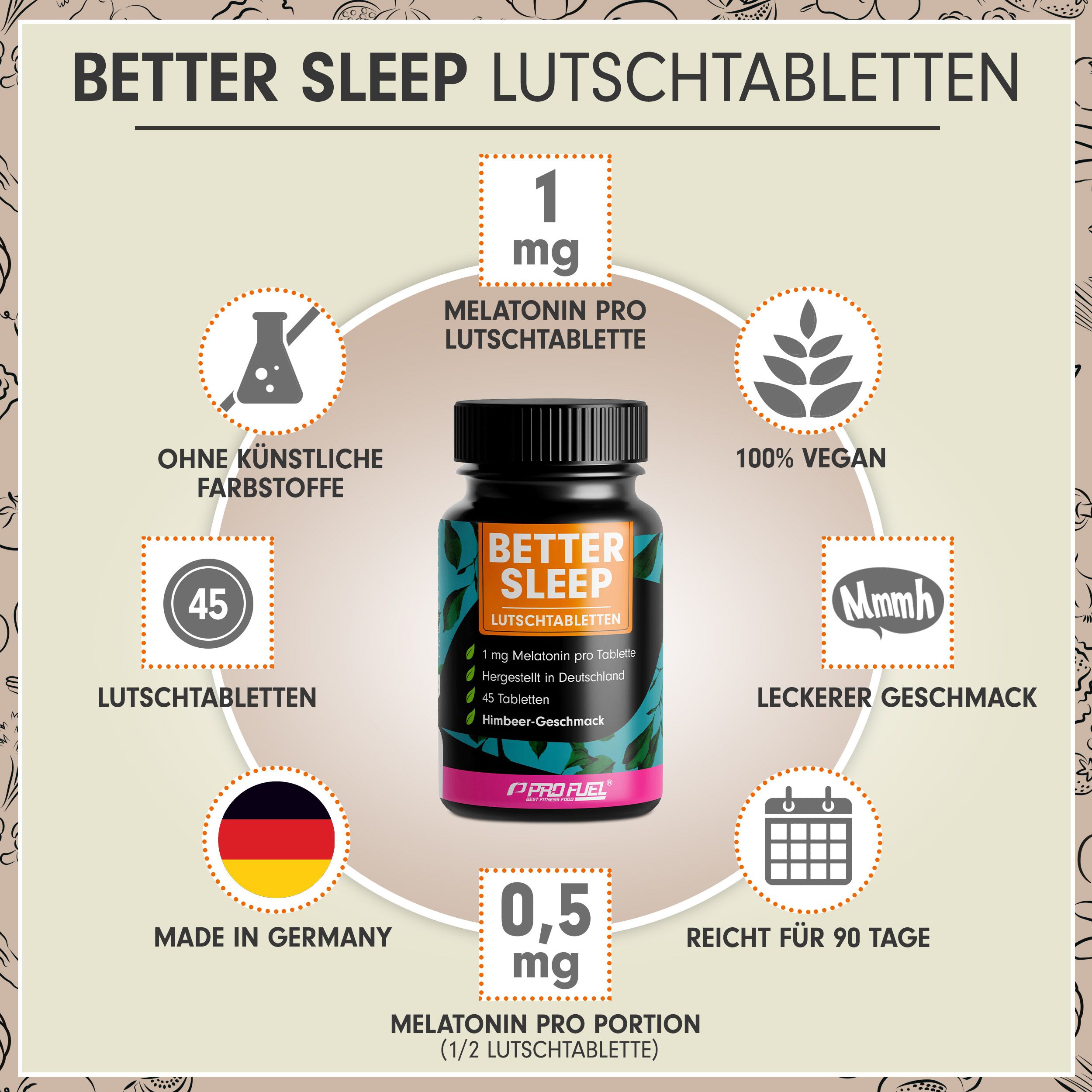 ProFuel - MELATONIN Lutschtabletten