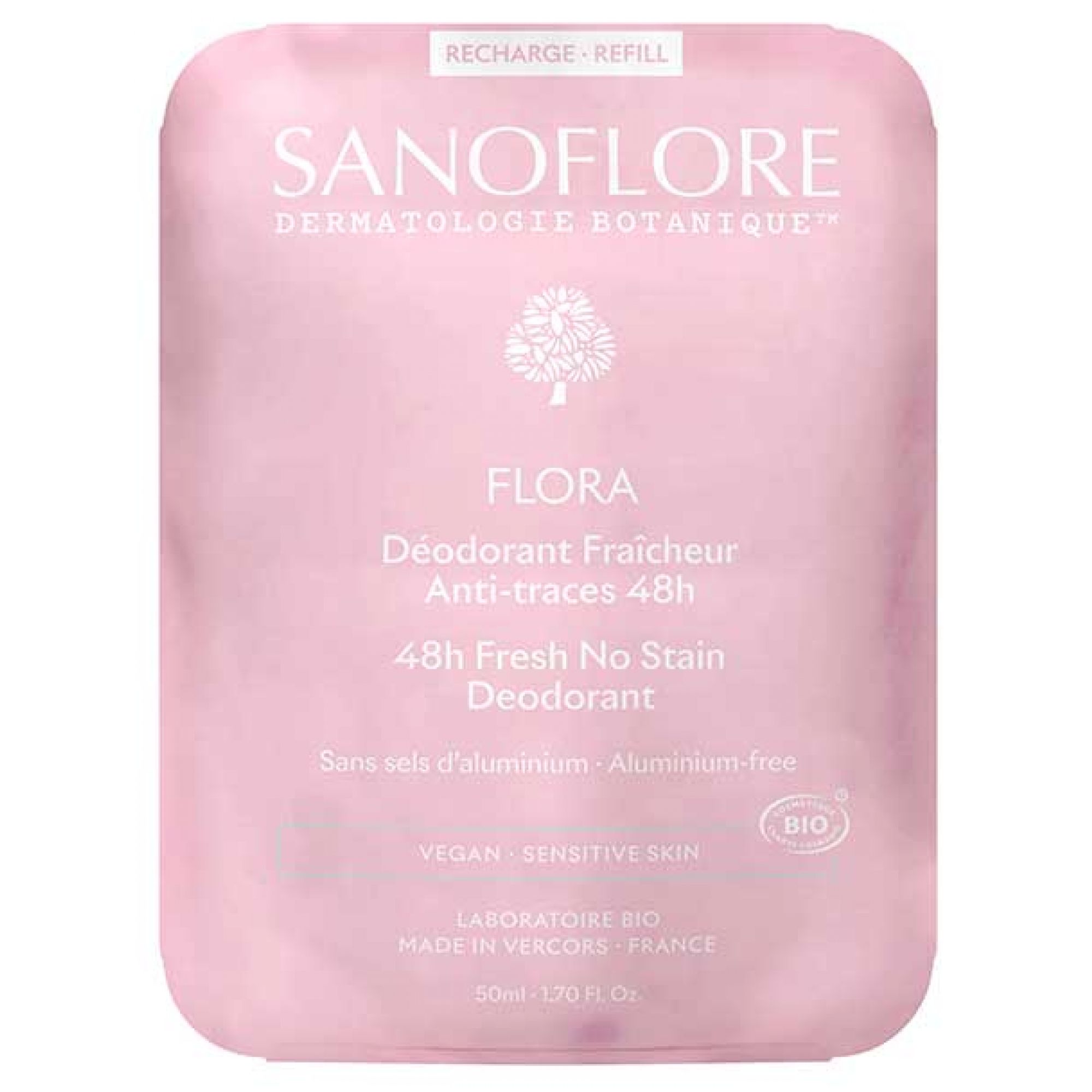 Sanoflore Deodorant Fresh 48H Flora Bio Nachfüllpackung 12x8,7x2,1 cm