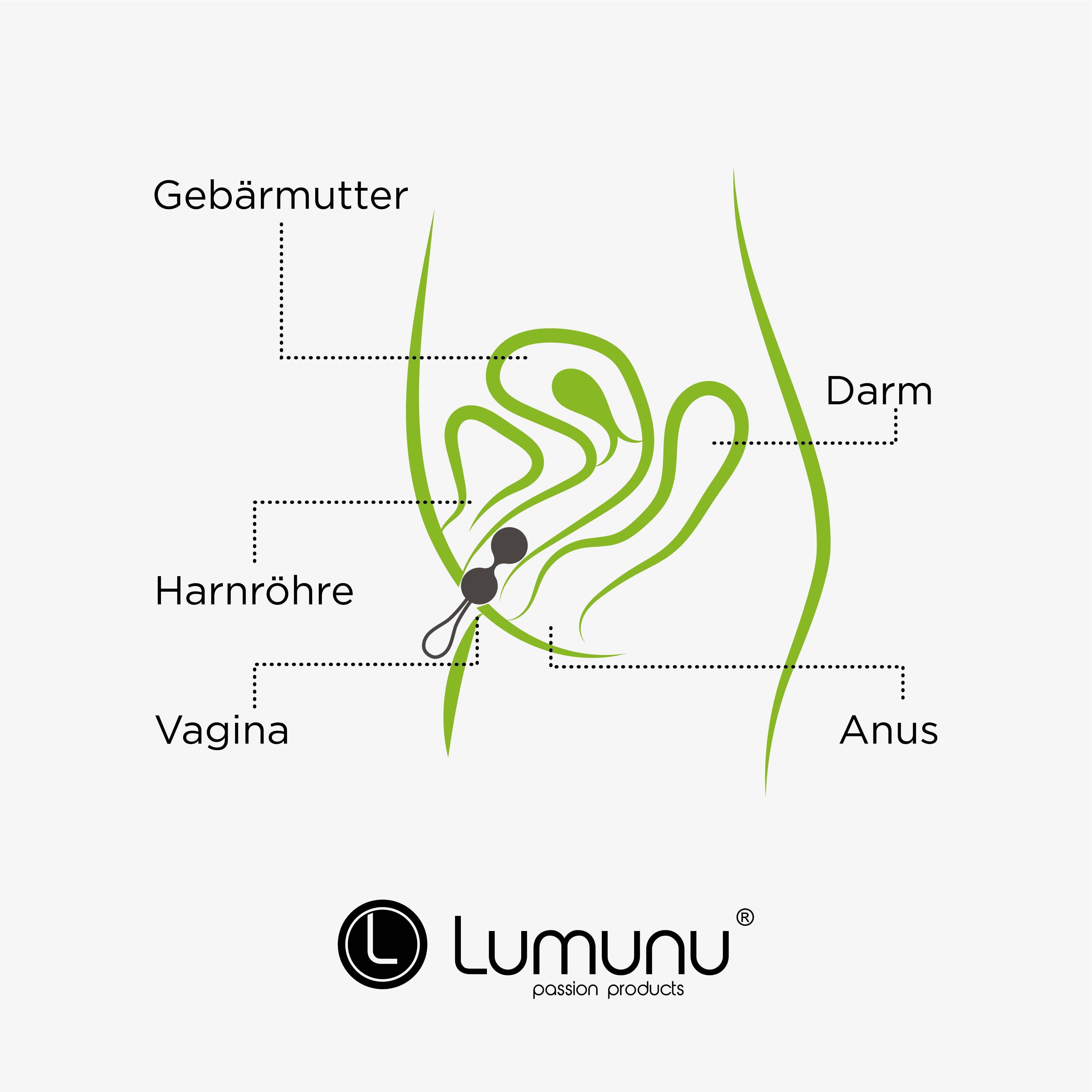 Lumunu Silikon Liebeskugeln (Schwarz)
