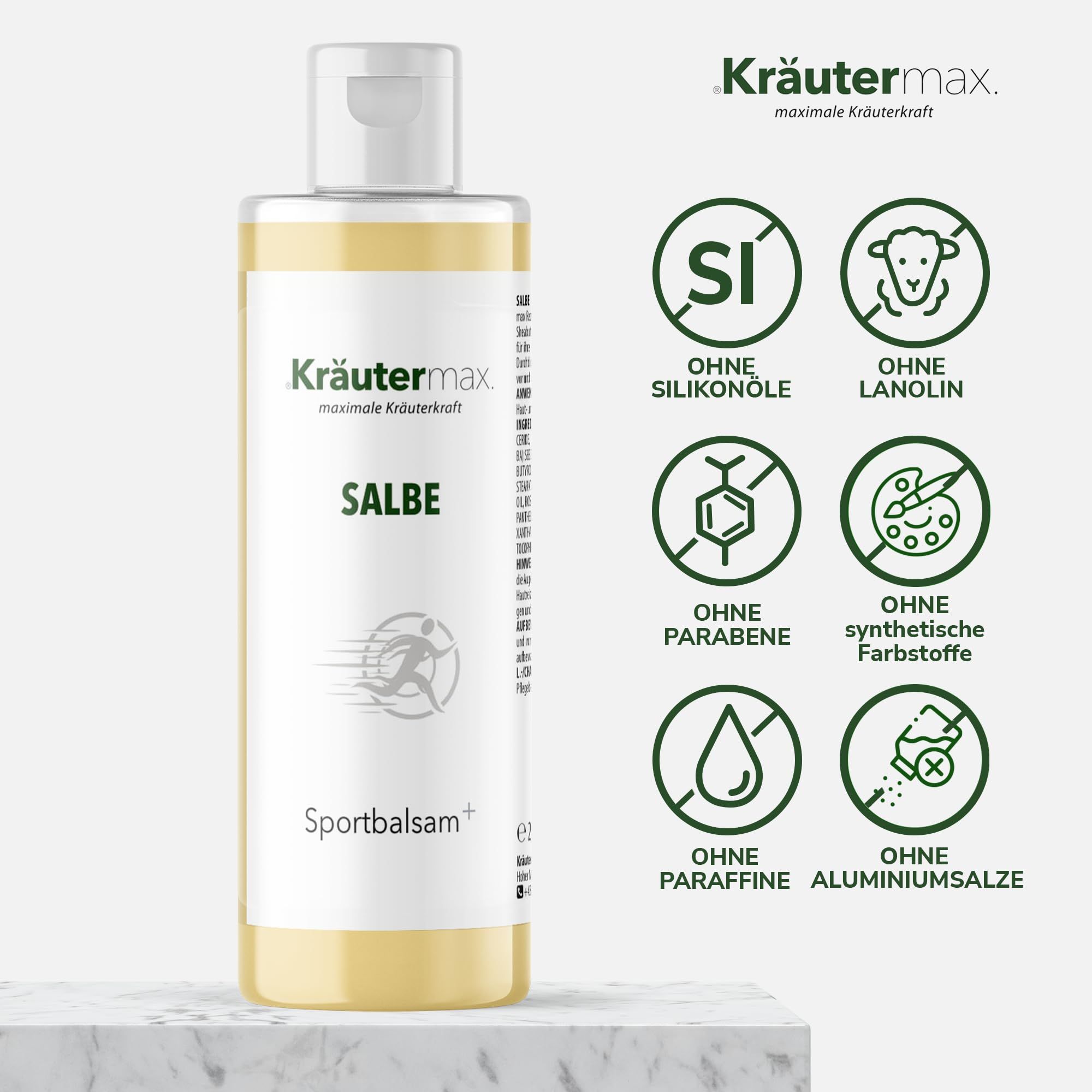 Kräutermax Salbe Sportbalsam plus Rosmarin 250 ml Balsam