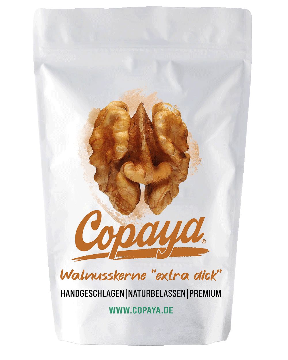 Copaya Premium Walnusskerne, Extra Dick, Handgeschlagen