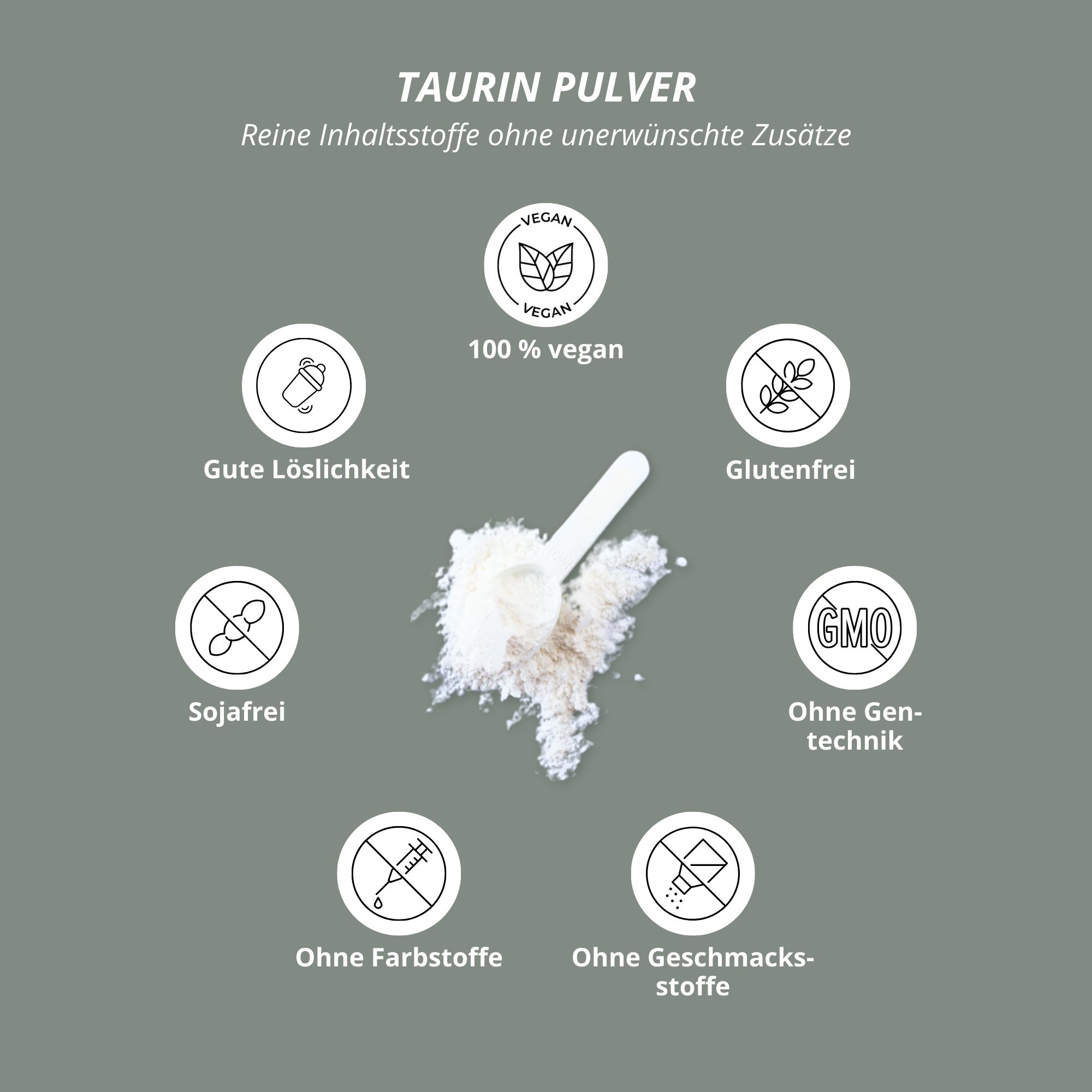 nutri+ Taurin Pulver 1 kg Aminosäure