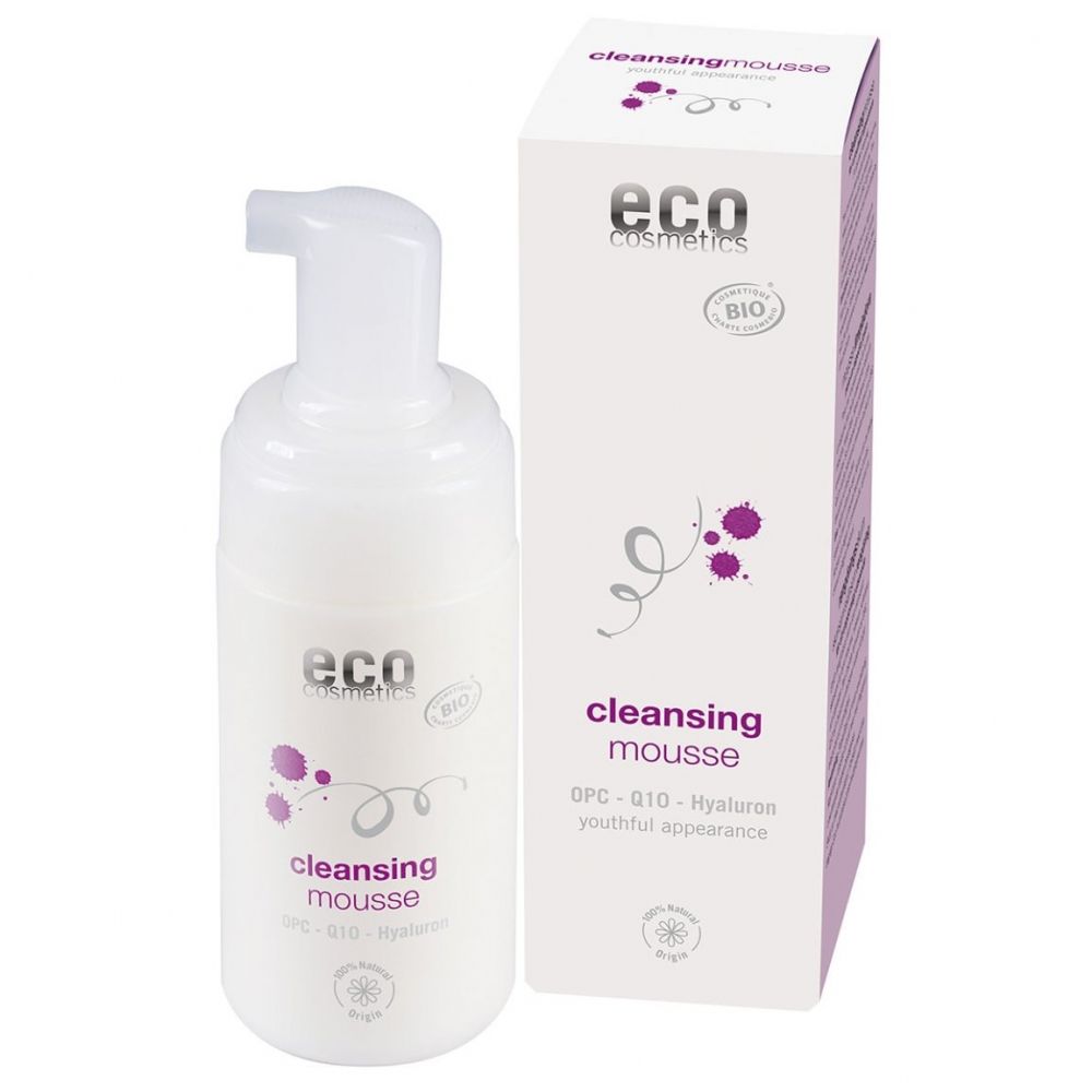 eco cosmetics Reinigungsschaum mit OPC, Q10 und Hyaluron 100ml