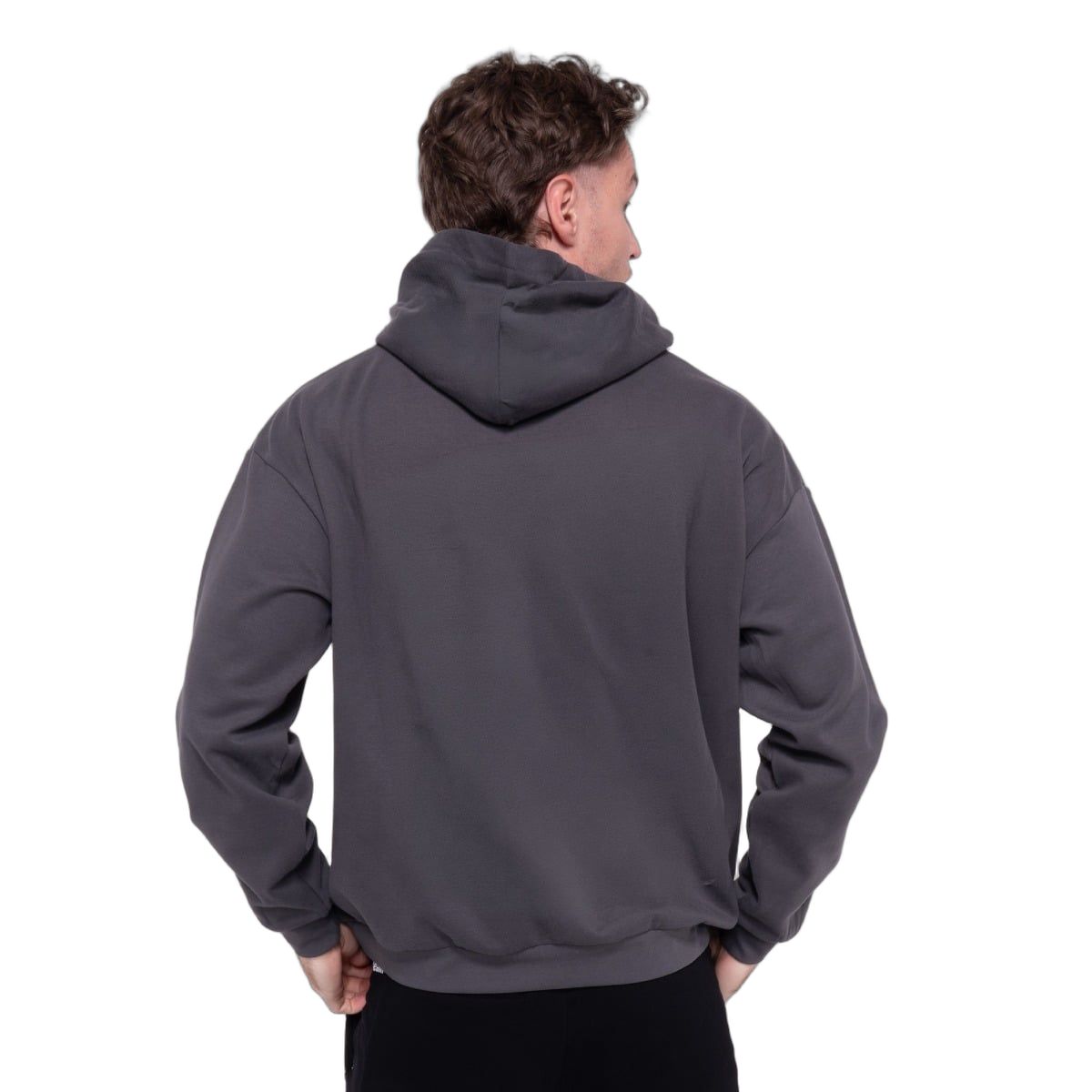 GymBeam Hoodie Herren Oversized mit Kapuze und Taschen in Grau Thorn