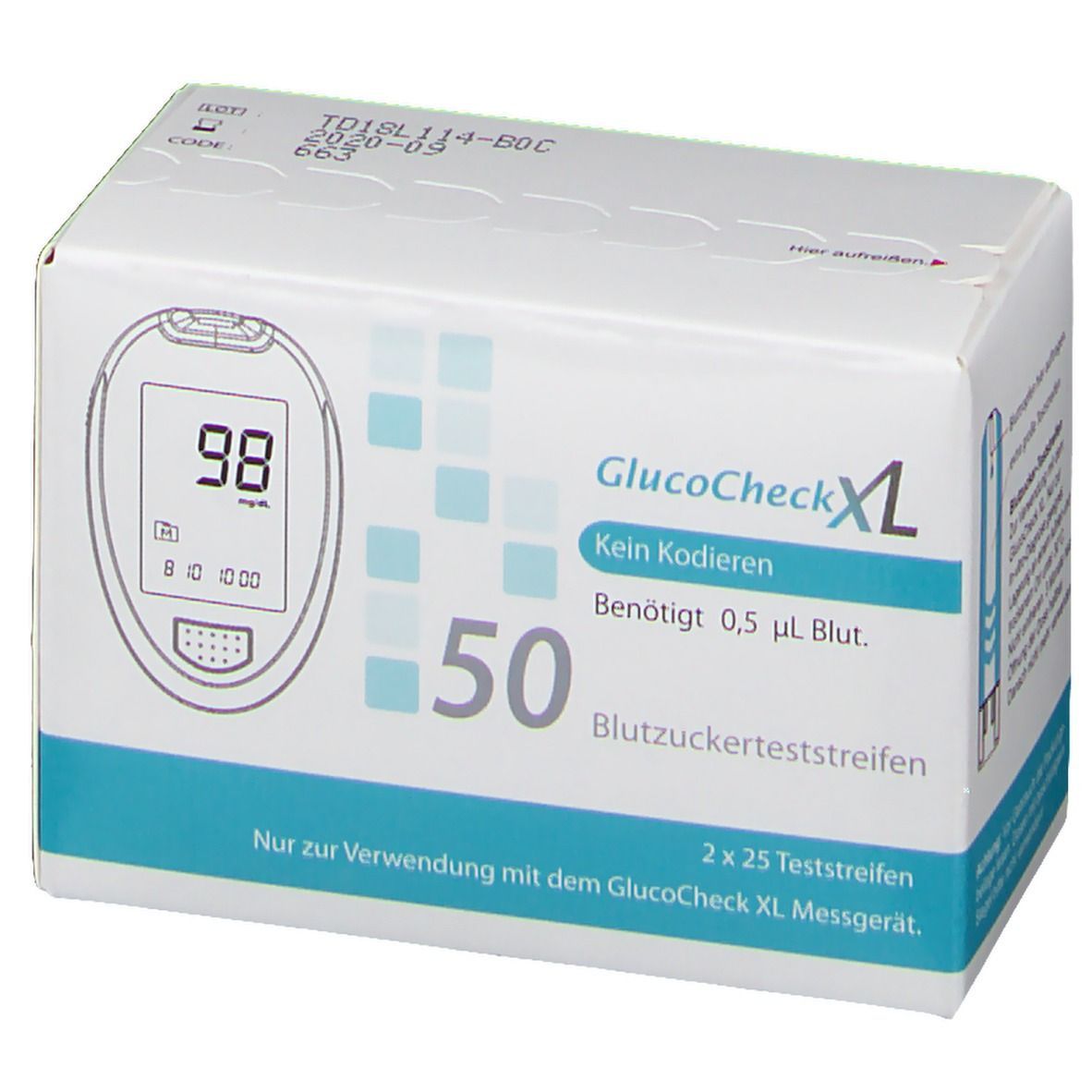 GlucoCheckXL Blutzuckerteststreifen