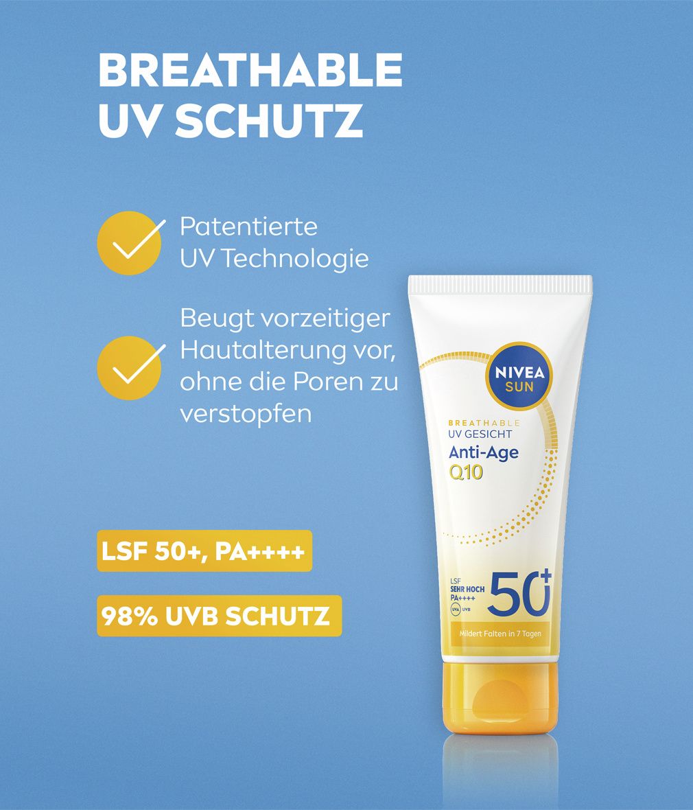 NIVEA SUN UV Gesicht Anti-Age Q10 LSF 50+