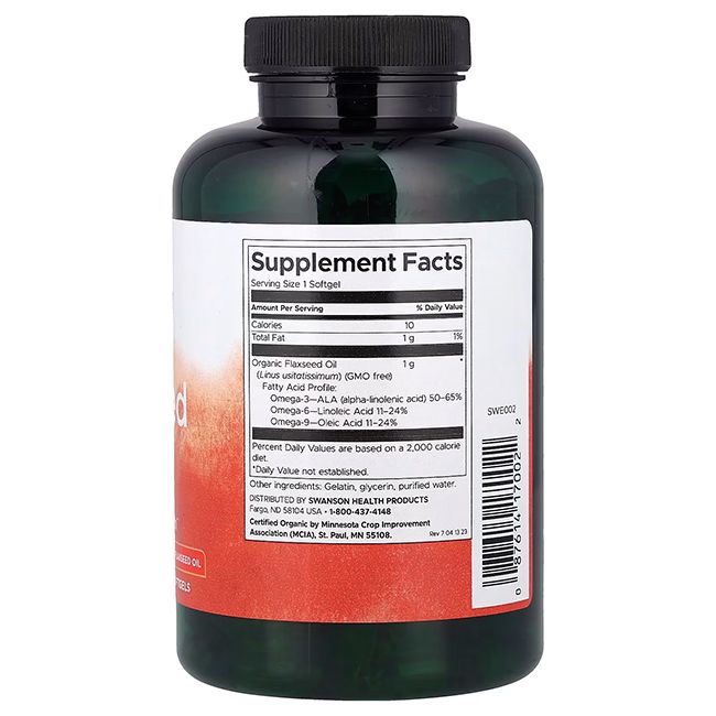 Swanson Olio Di Semi Di Lino 1000 Mg