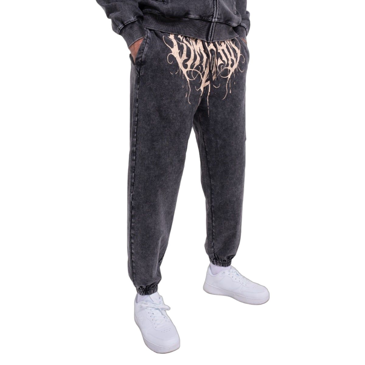 GymBeam Herren Jogginghose oversized mit Kordelzug und Taschen