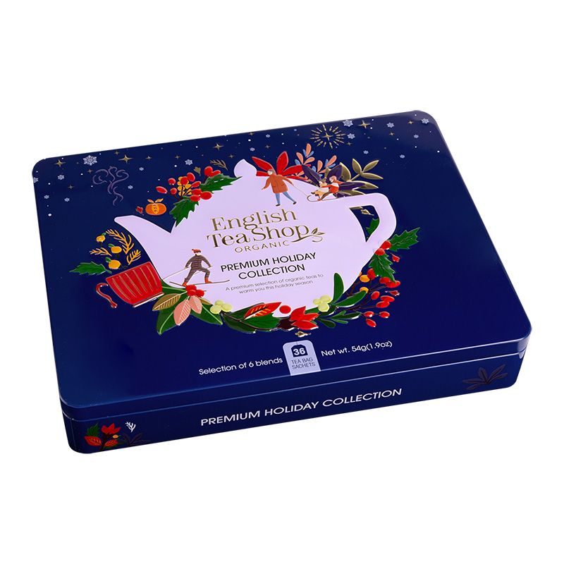 ETS - Wintertee-Kollektion in Metalldose Premium Holiday Collection Blau bio