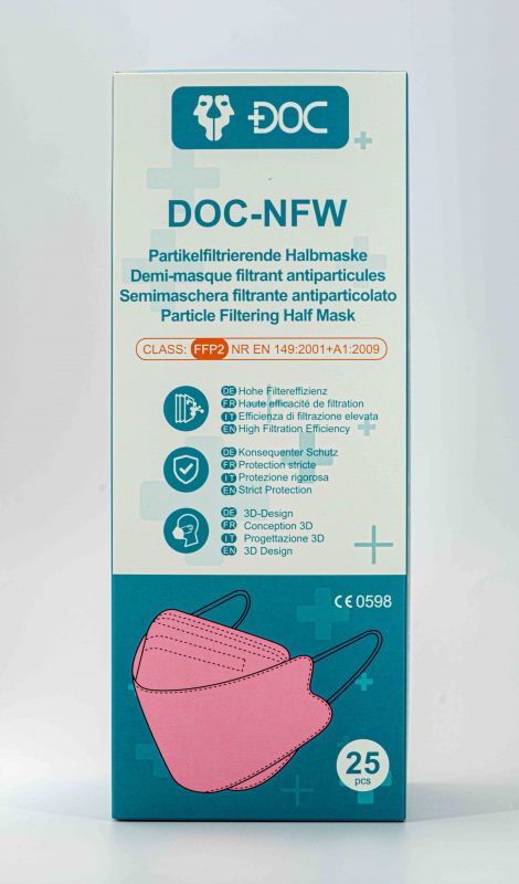 FFP2-Masken DOC - 25er Box Pink