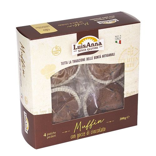 Muffin Senza Glutine con Gocce di Cioccolato - LuisAnna