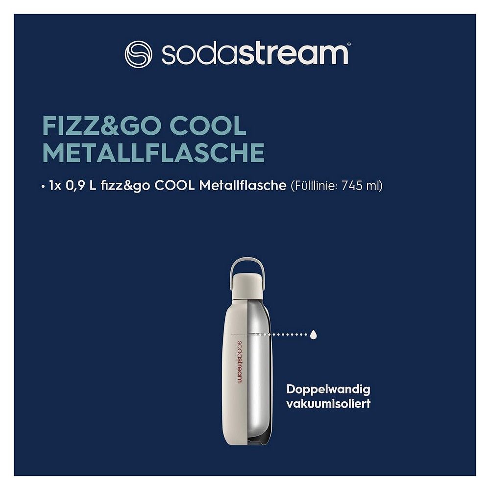 SodaStream Fizz & Go Cool Flasche 0,9 L, Sand