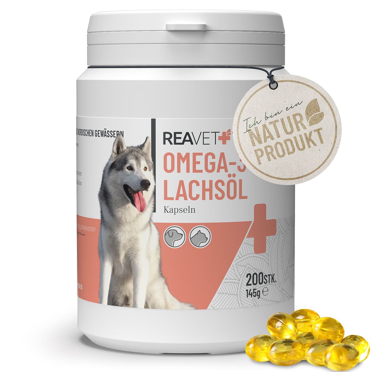 Omega-3 Lachsöl Kapseln - ReaVET