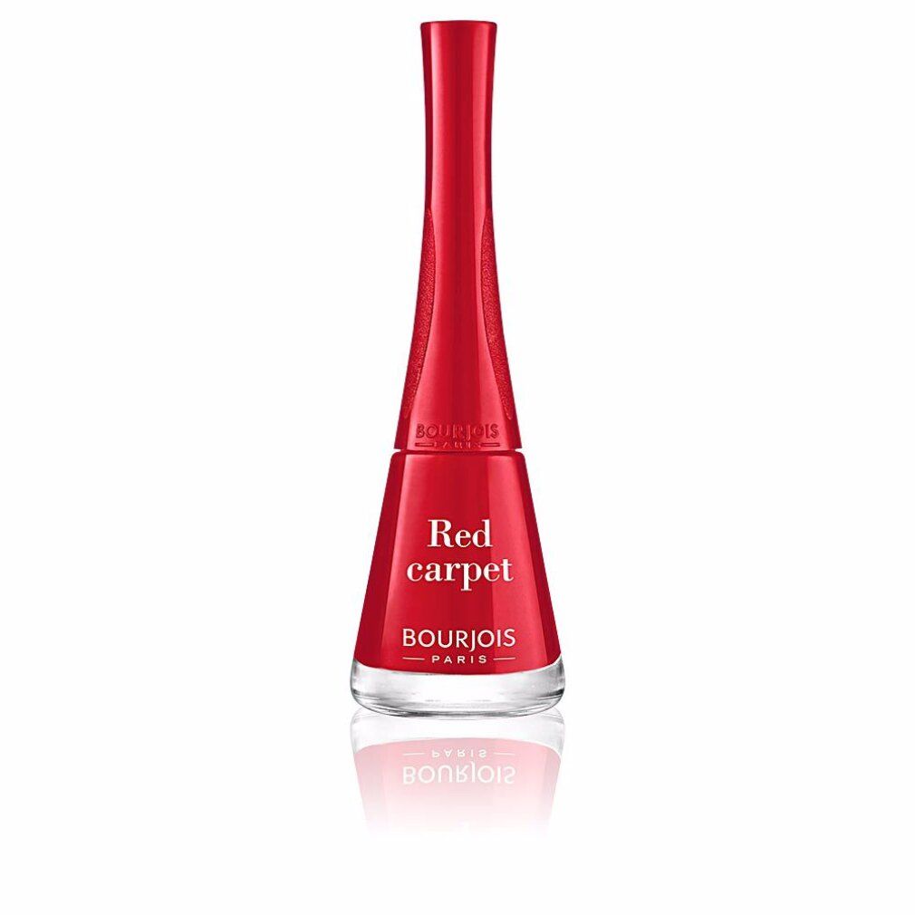 Roter Nagellack von Bourjois. Flasche mit rotem Deckel und Schriftzug "Red carpet".