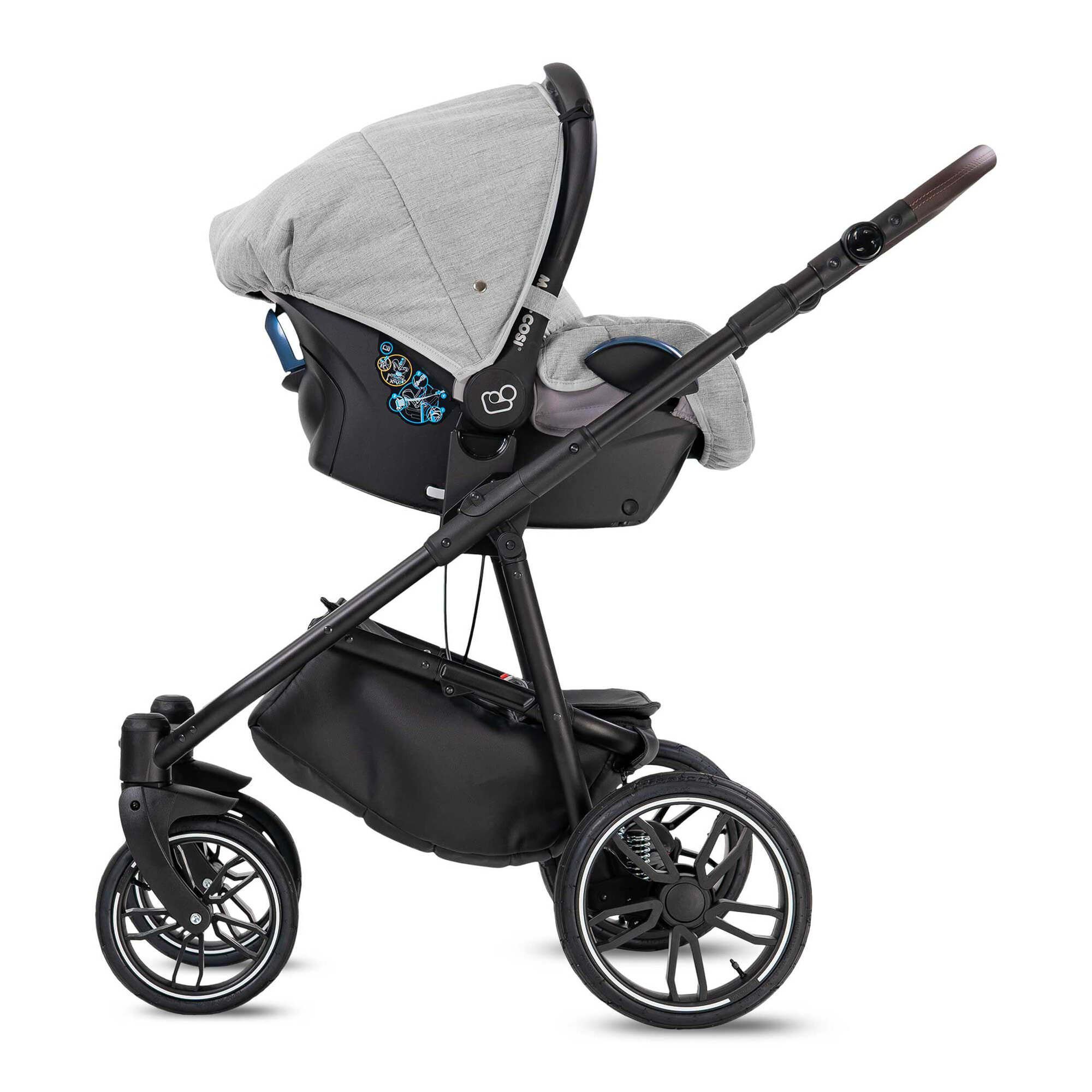 Minigo Beat 2 in 1 Kombikinderwagen Luftreifen, Grey