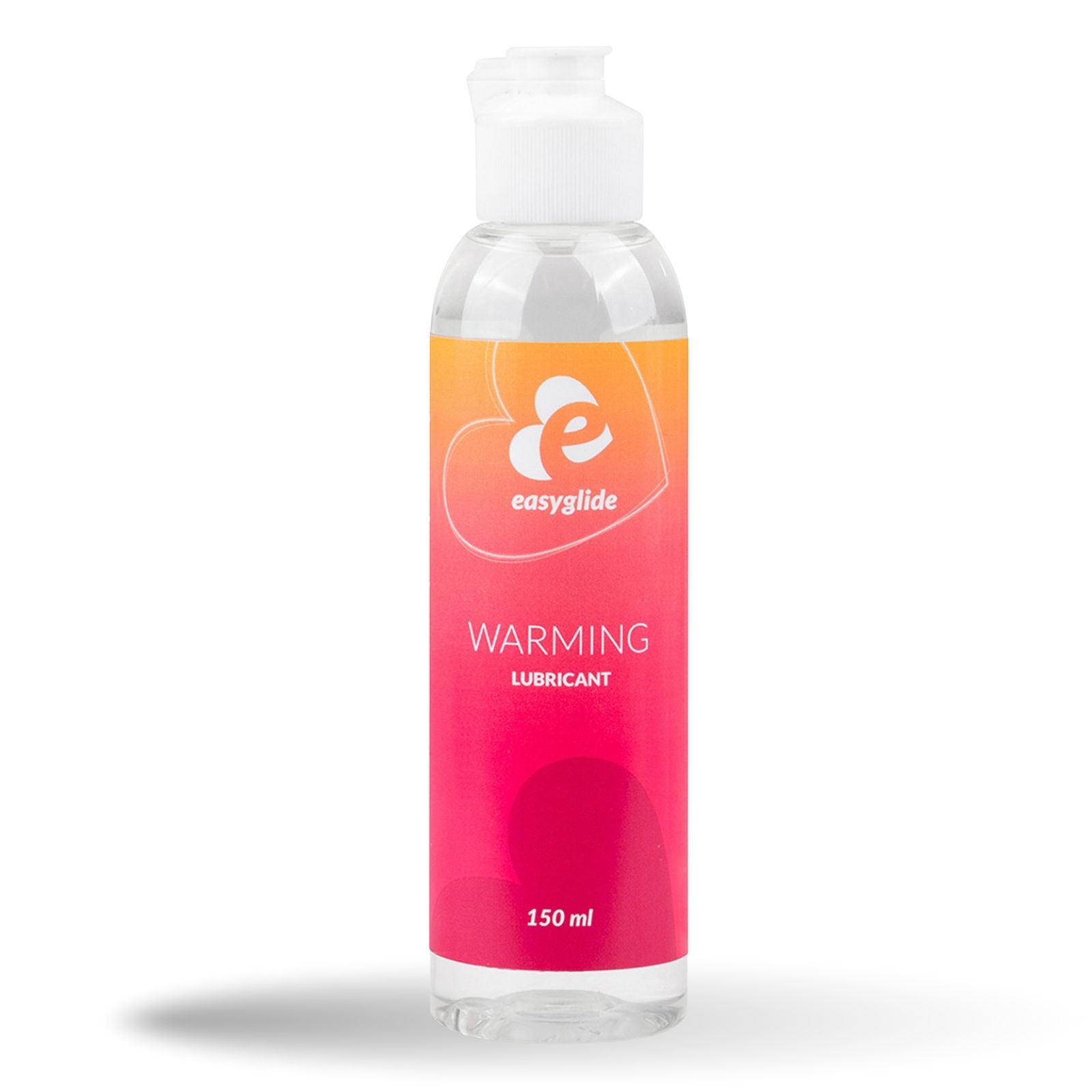 Flasche mit Easyglide-Etikett. Aufschrift: Warming Lubricant. 150 ml.