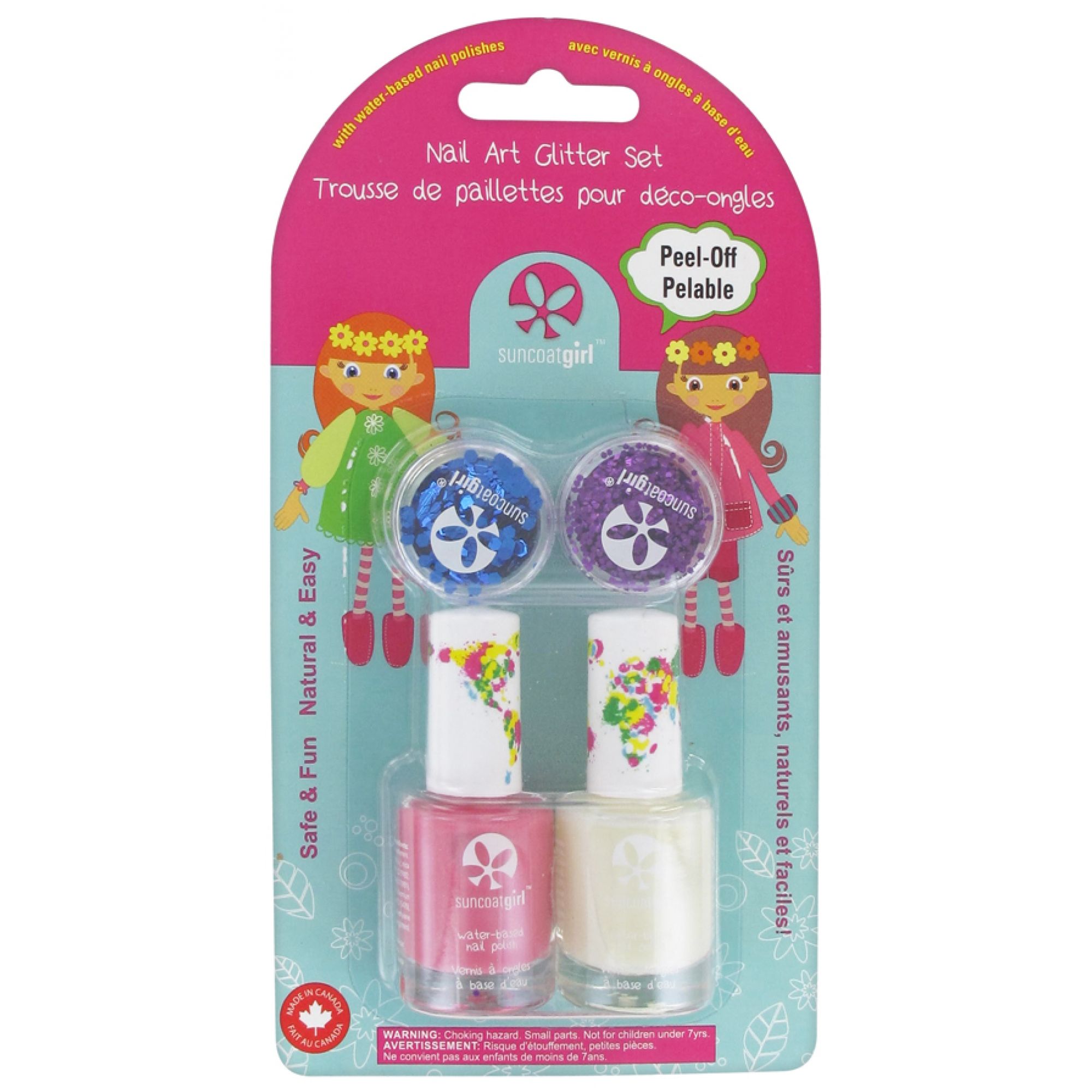 Suncoat Mädchen-Nagelglitzer-Kit (Farbton : Glam Girl) 9,8x2,6x19 cm