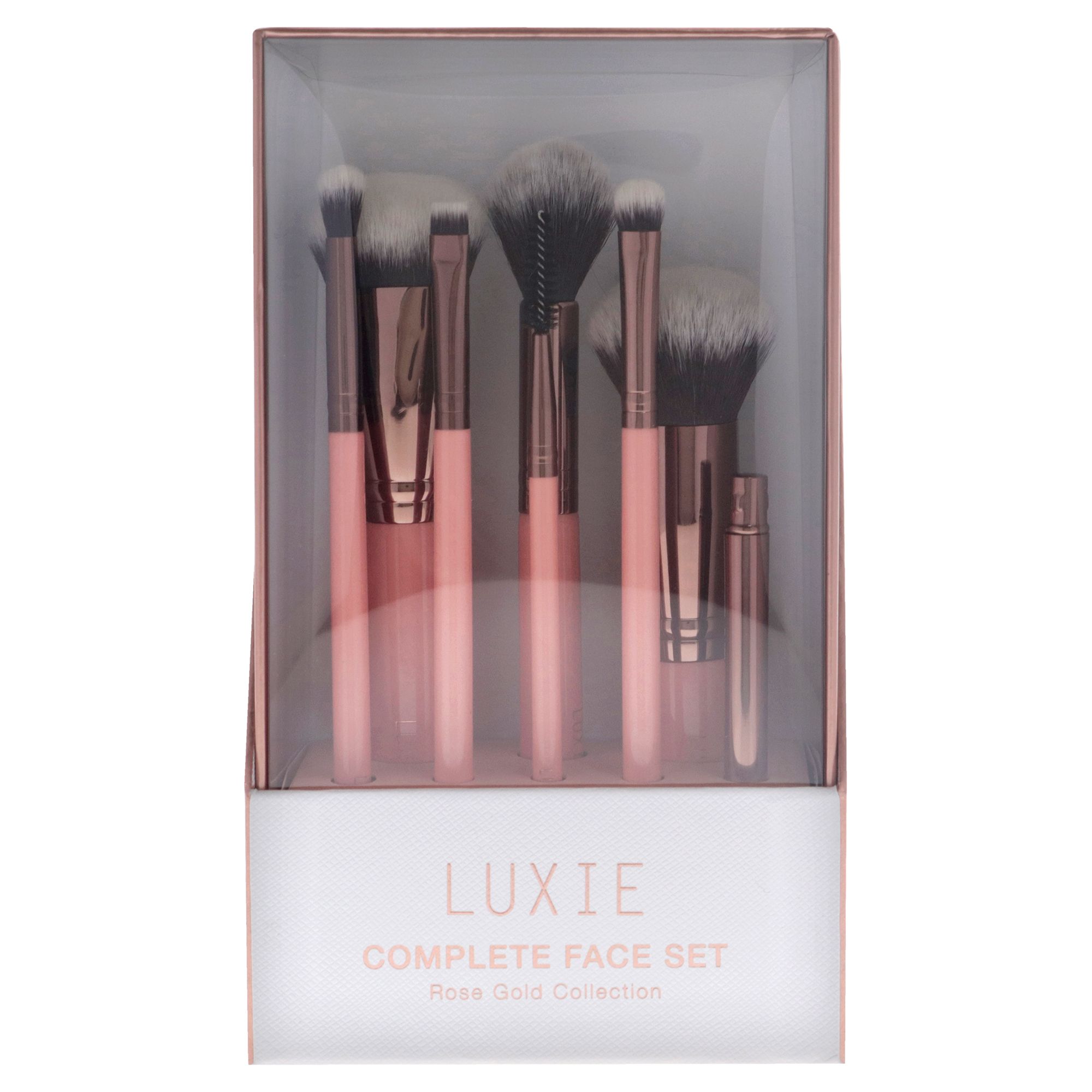 Rose Gold Complete Face Pinsel Set von Luxie for Women