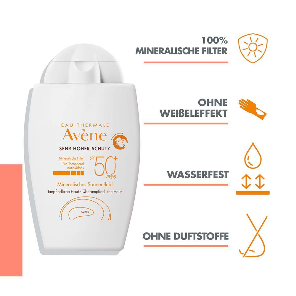 Avene Mineralisches Sonnenfluid SPF 50+ ungetönt 40 ml Emulsion