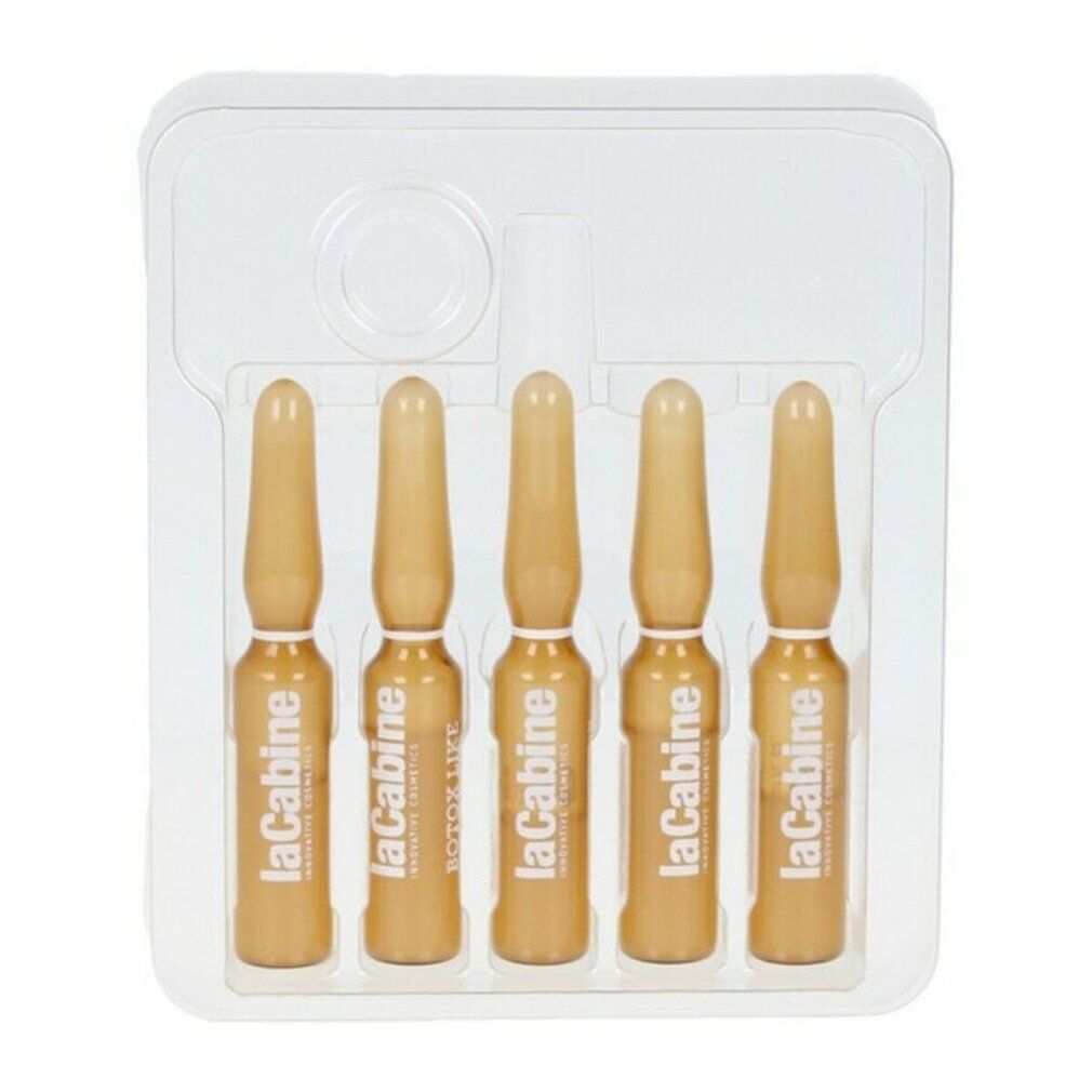 Fünf Ampullen in einer transparenten Kunststoffverpackung. Auf jeder Ampulle steht "La Cabine Botox Like".