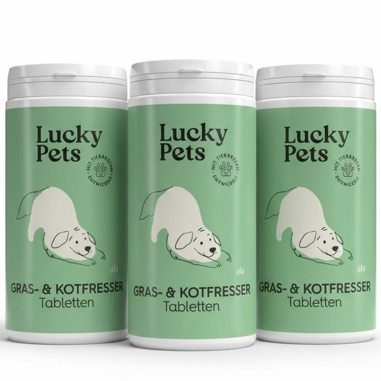 Gras- & Kotfresser Tabletten Hund – pflanzlich und magenschonend – Mit Ulmenrinde und Heilerde