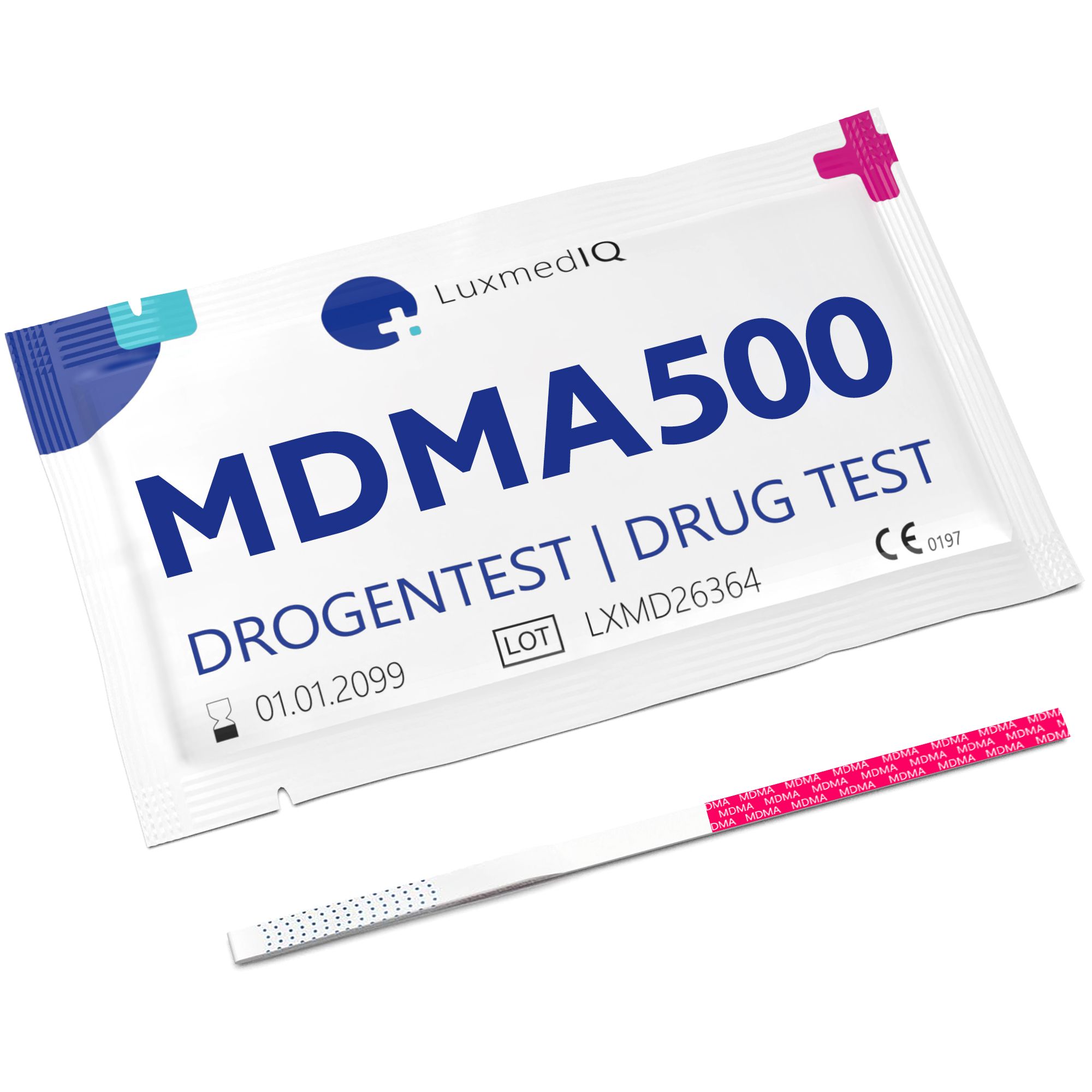 LuxmedIQ Drogenschnelltest für Ectasy - Urin Drogentest MDMA - Cutoff 500 ng/mL