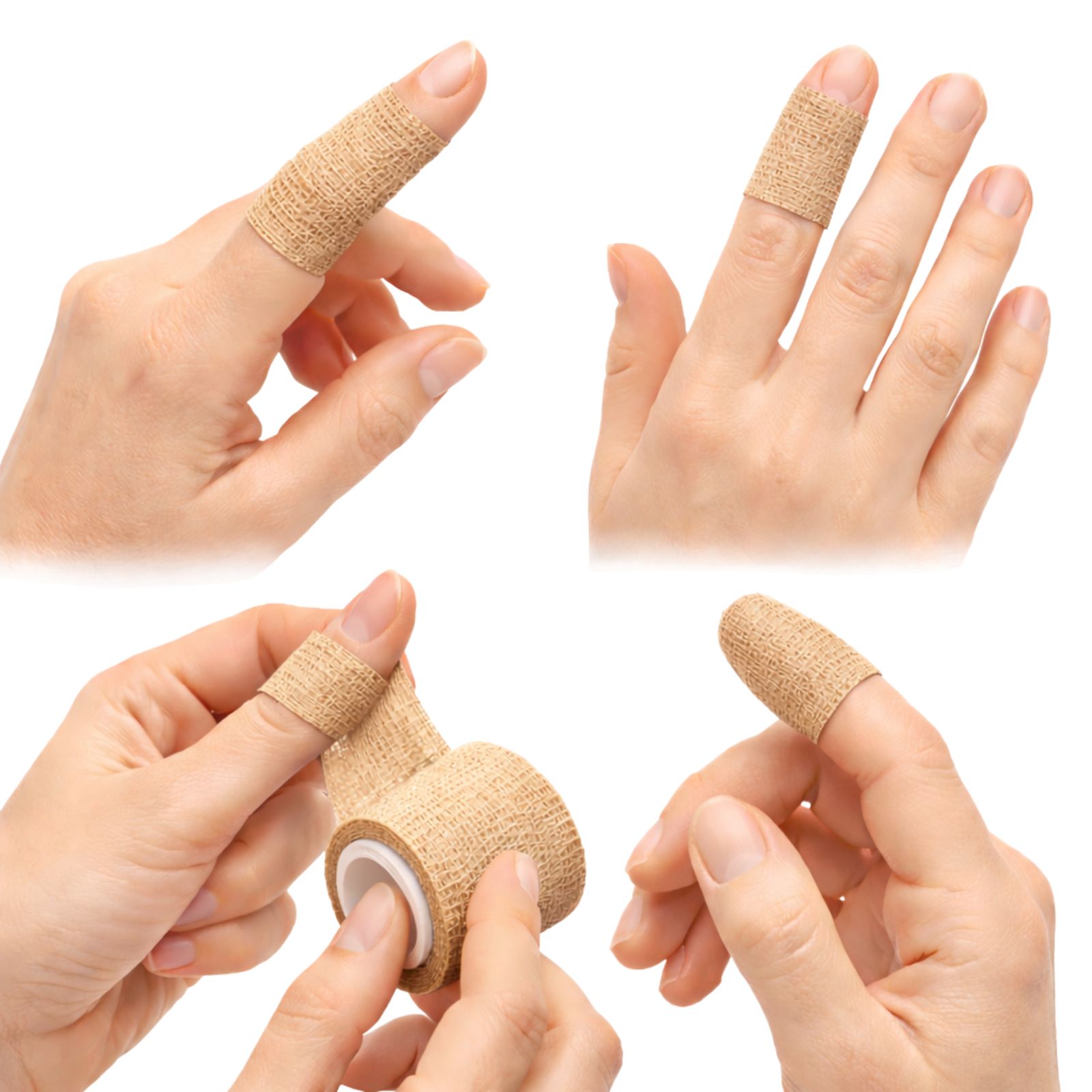 FAP First Aid Products - Finger-Schnellverband beige - elastisch , selbsthaftend - 2,5 x 5 m