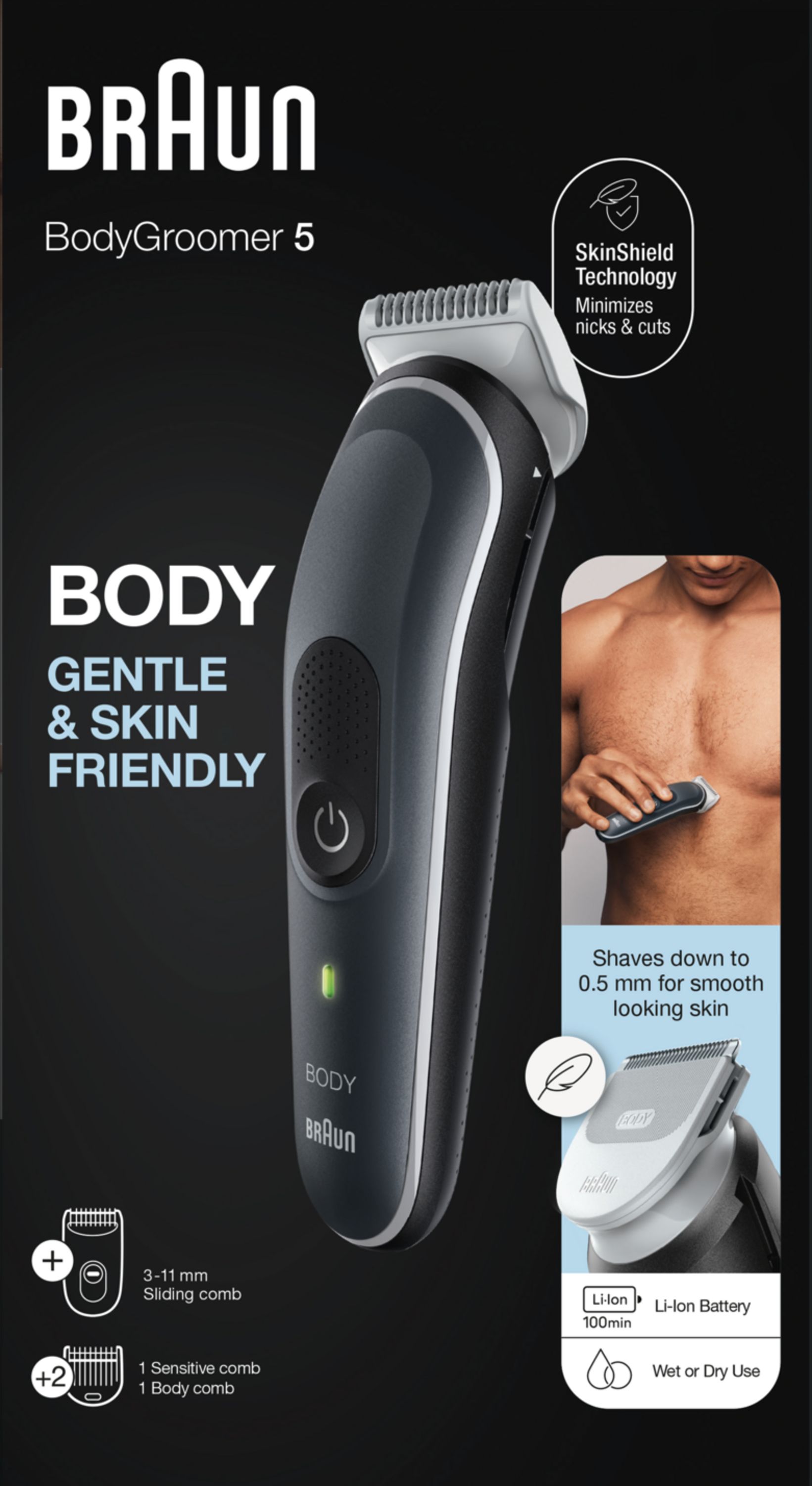 Braun - BodyGroomer '5 Bg5340' in Grau und Schwarz 1 St Sonstige