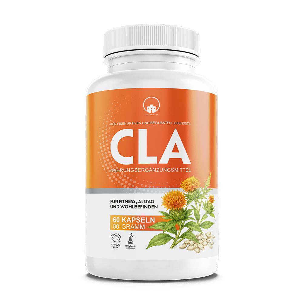 Saint Nutrition CLA Kapseln 2000mg | Natürliche Zutaten mit Linolsäure Hochdosiert 60 St